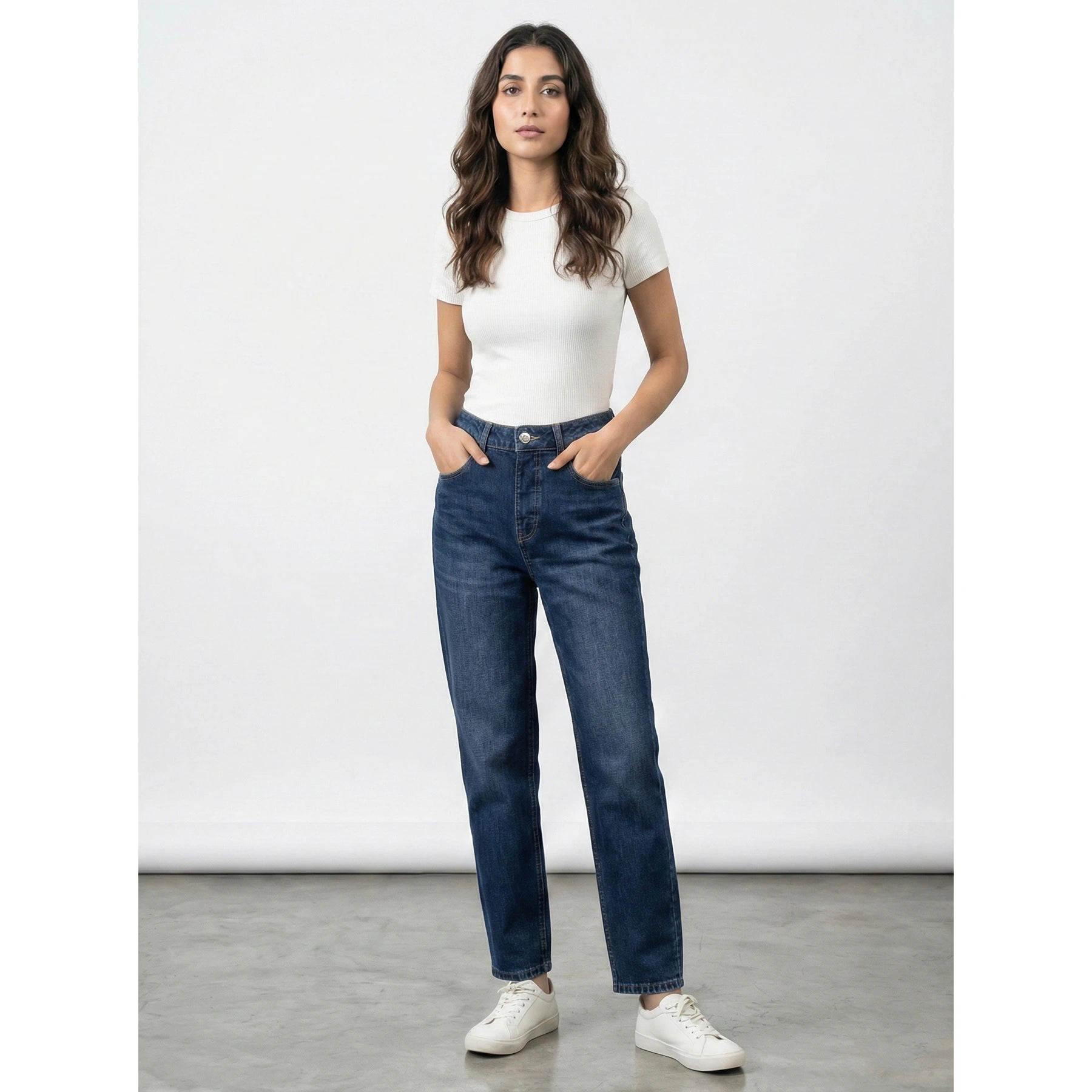 Blue Mom Loose Jeans | Montivo Pakistan