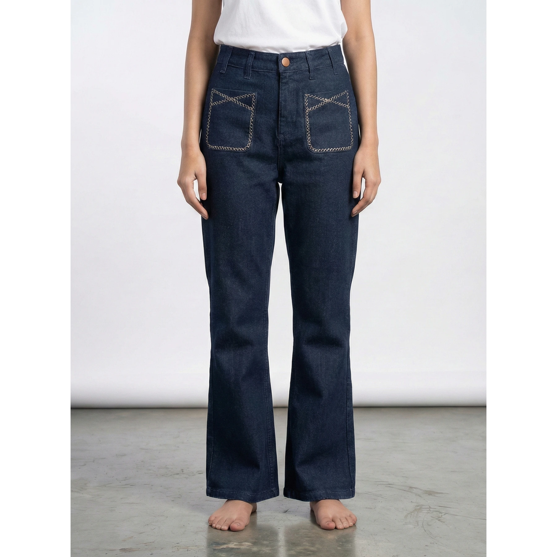 Rinse Wash Wide Leg Jeans | Montivo Pakistan