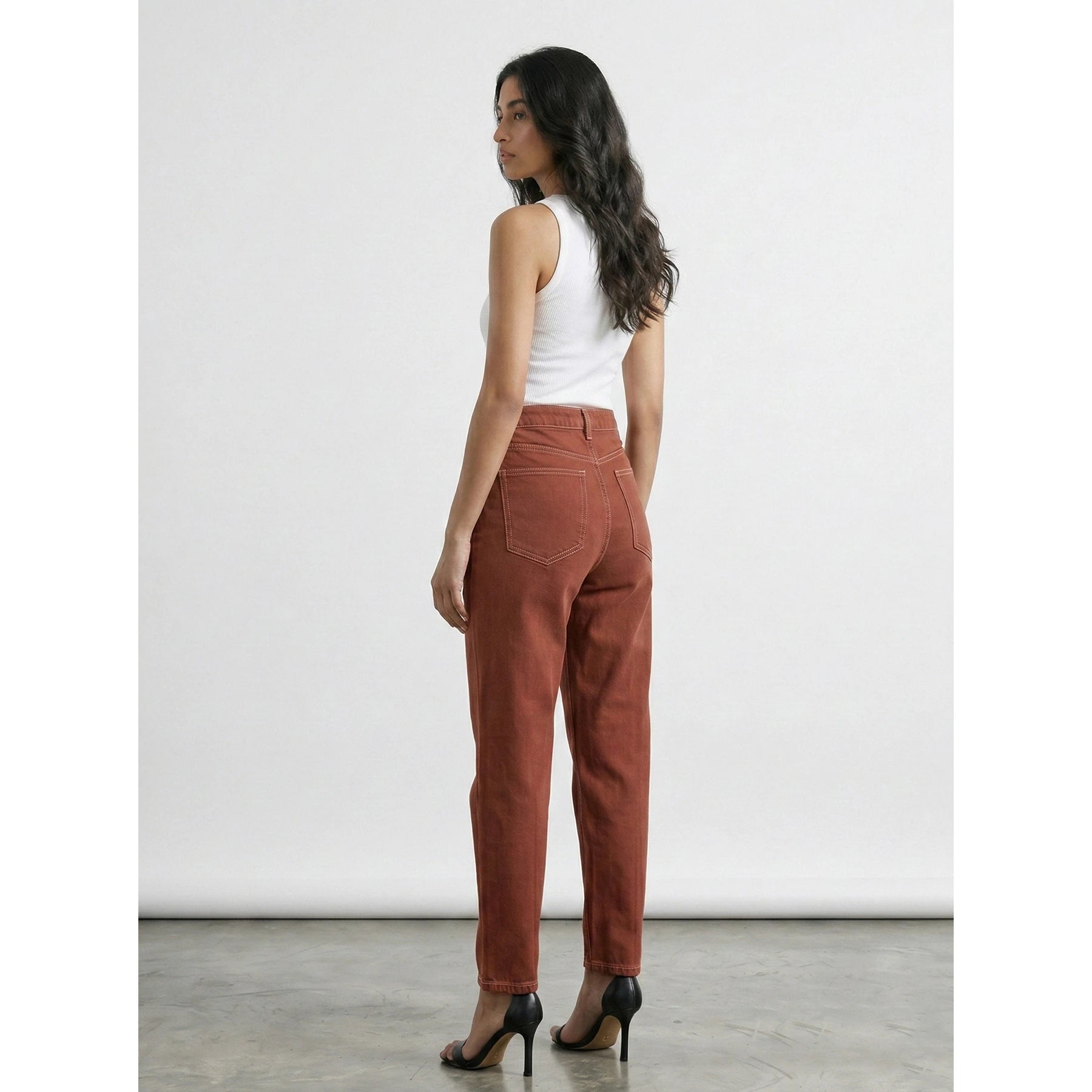 Rust Mom Slim Jeans | Montivo Pakistan