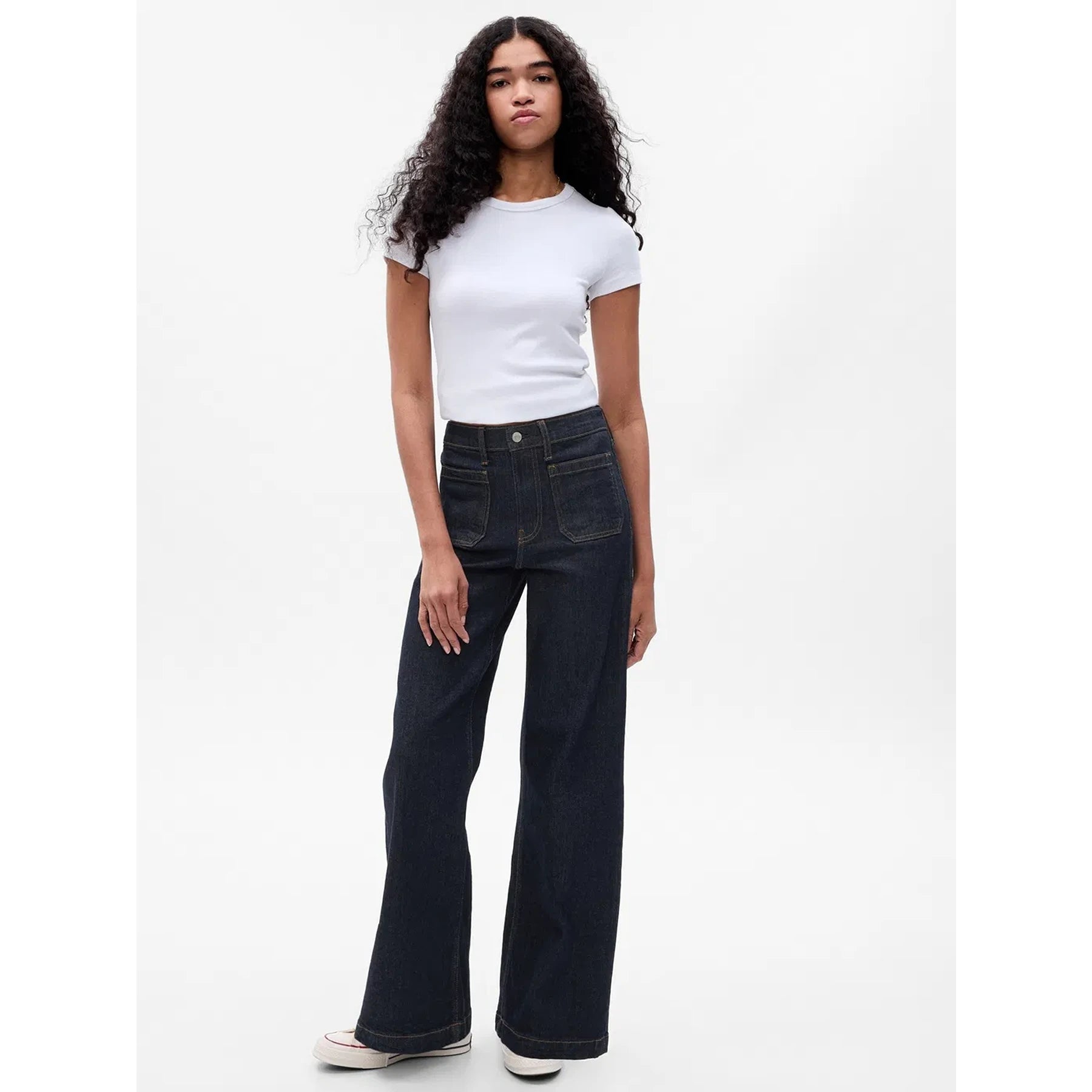 High Rise Wide Leg Stride Jeans | Montivo Pakistan