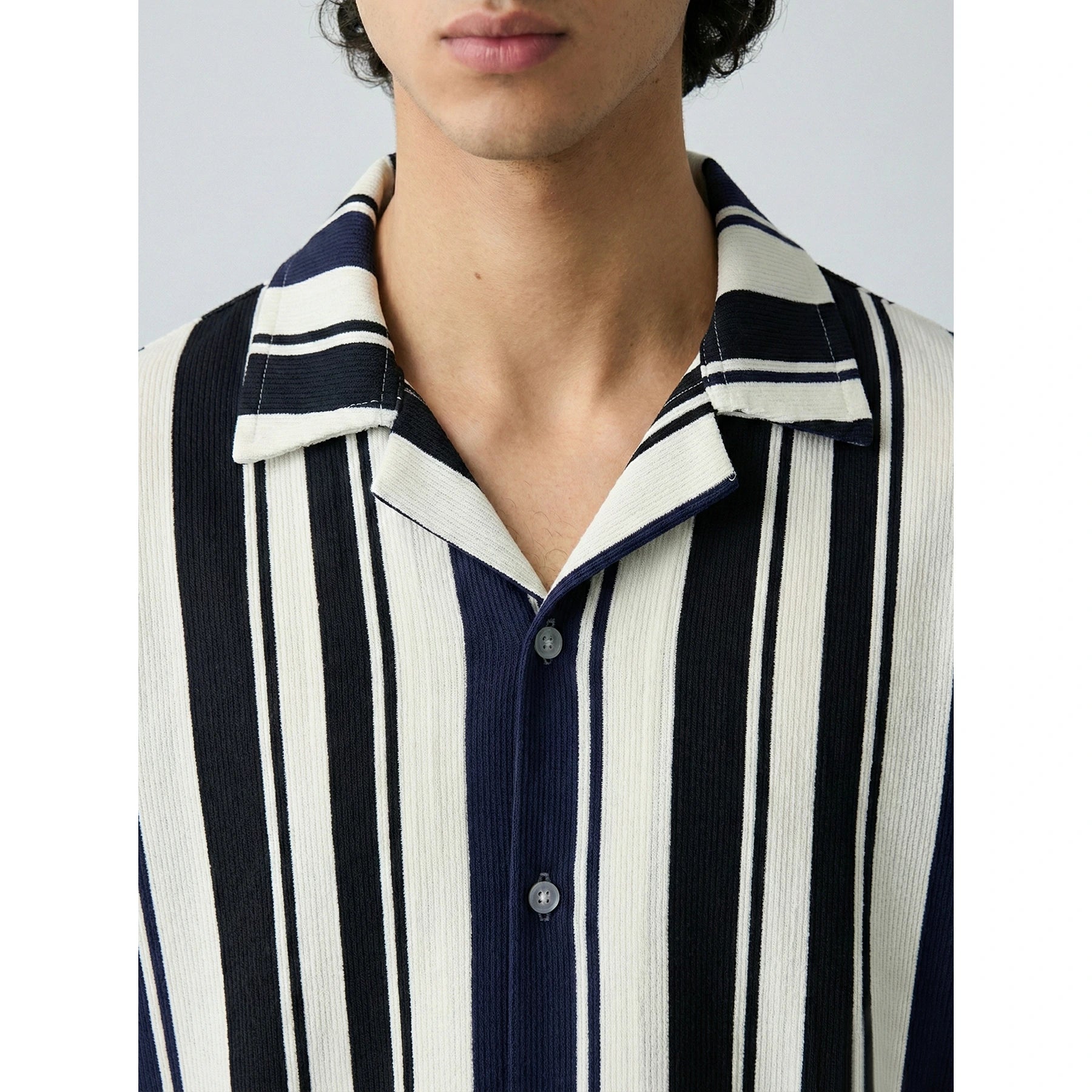 Blue Stripes Cuban Shirt | Montivo Pakistan