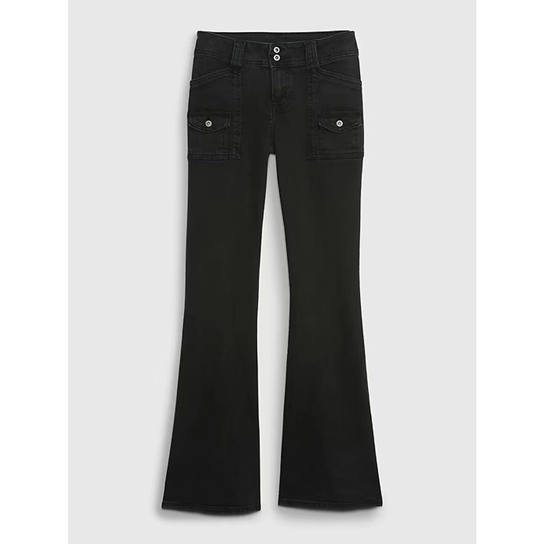 Charcoal Low Rise Flare Jeans | Montivo Pakistan