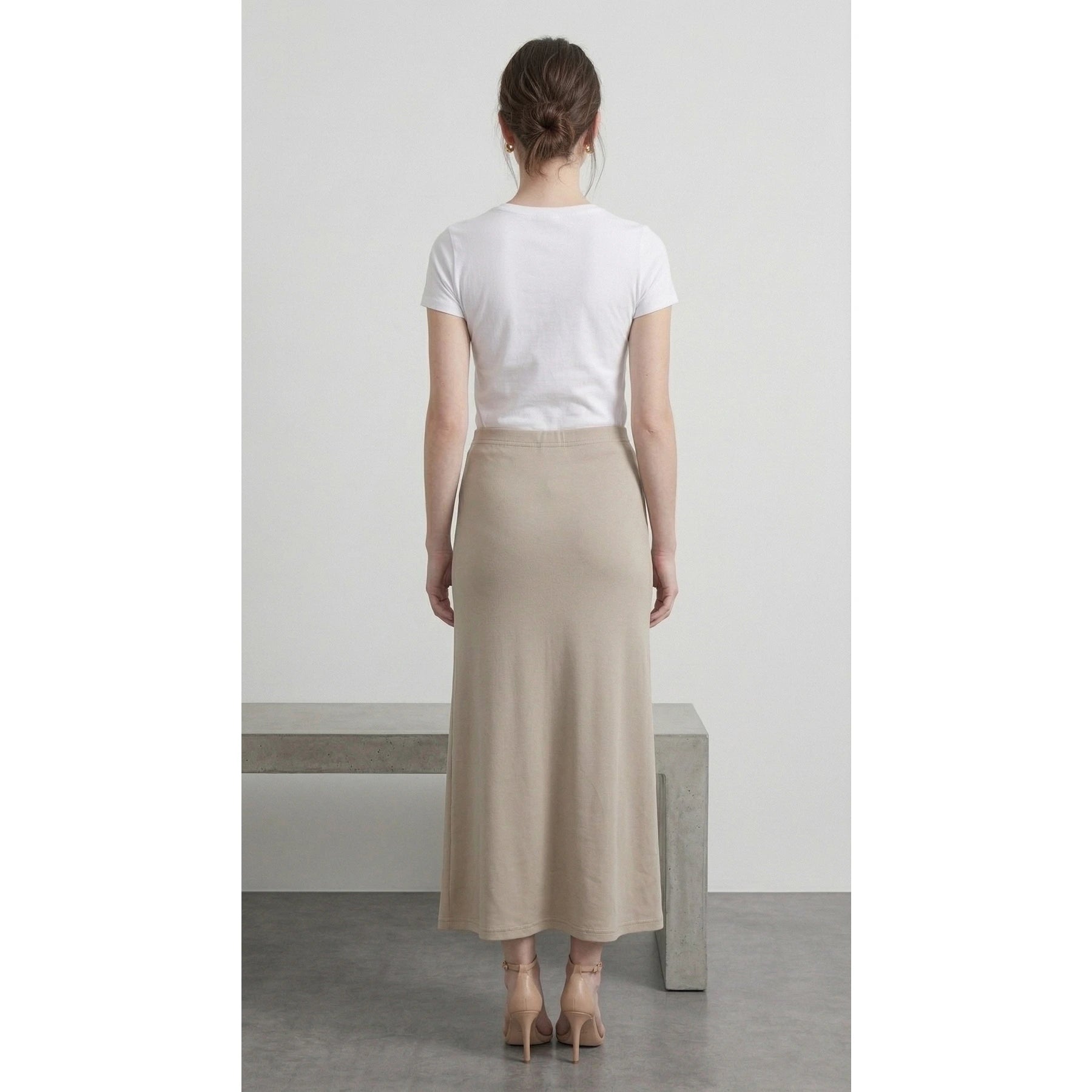 Beige Flared Skirt | Montivo Pakistan