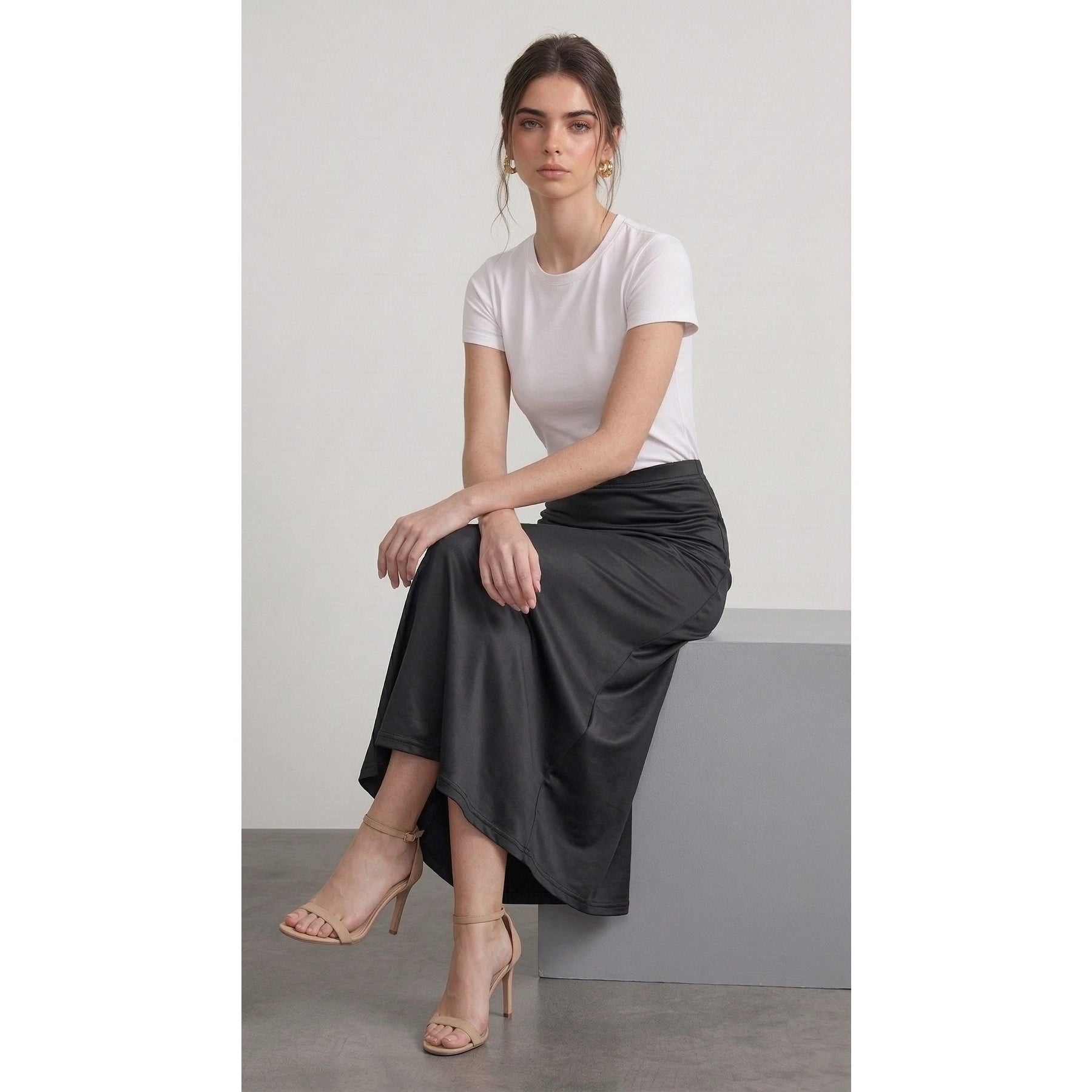 Black Flared Skirt | Montivo Pakistan