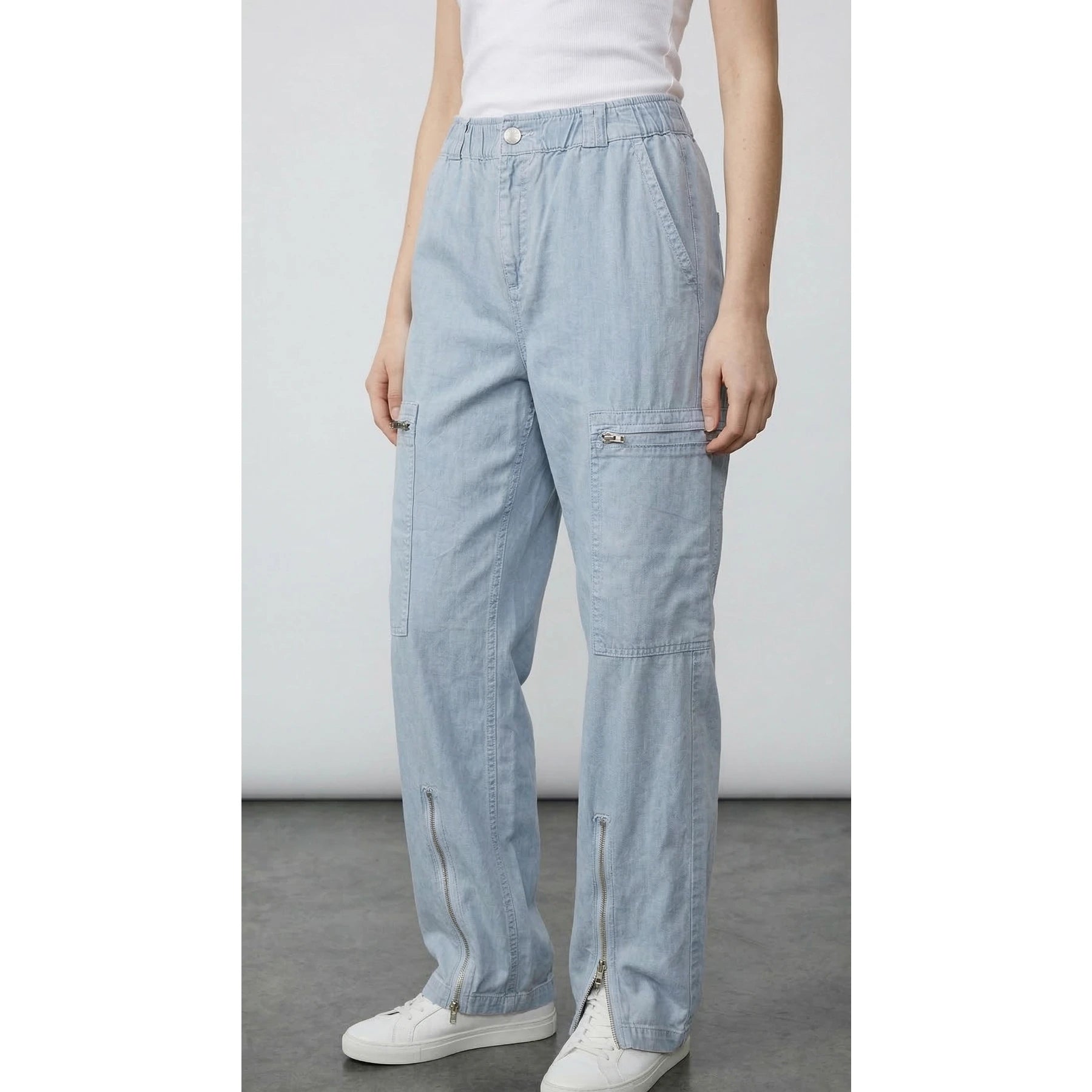 Light Blue Taper Denim Trousers | Montivo Pakistan