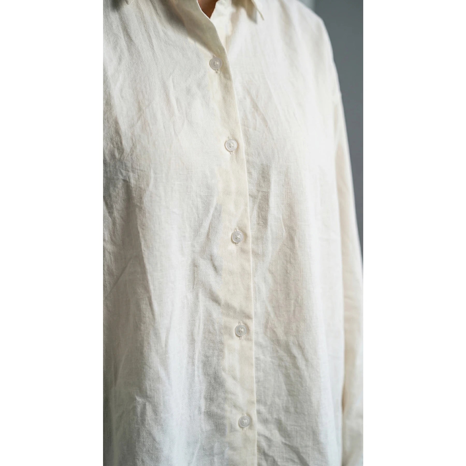Ecru Linen Oversized Shirt | Montivo Pakistan