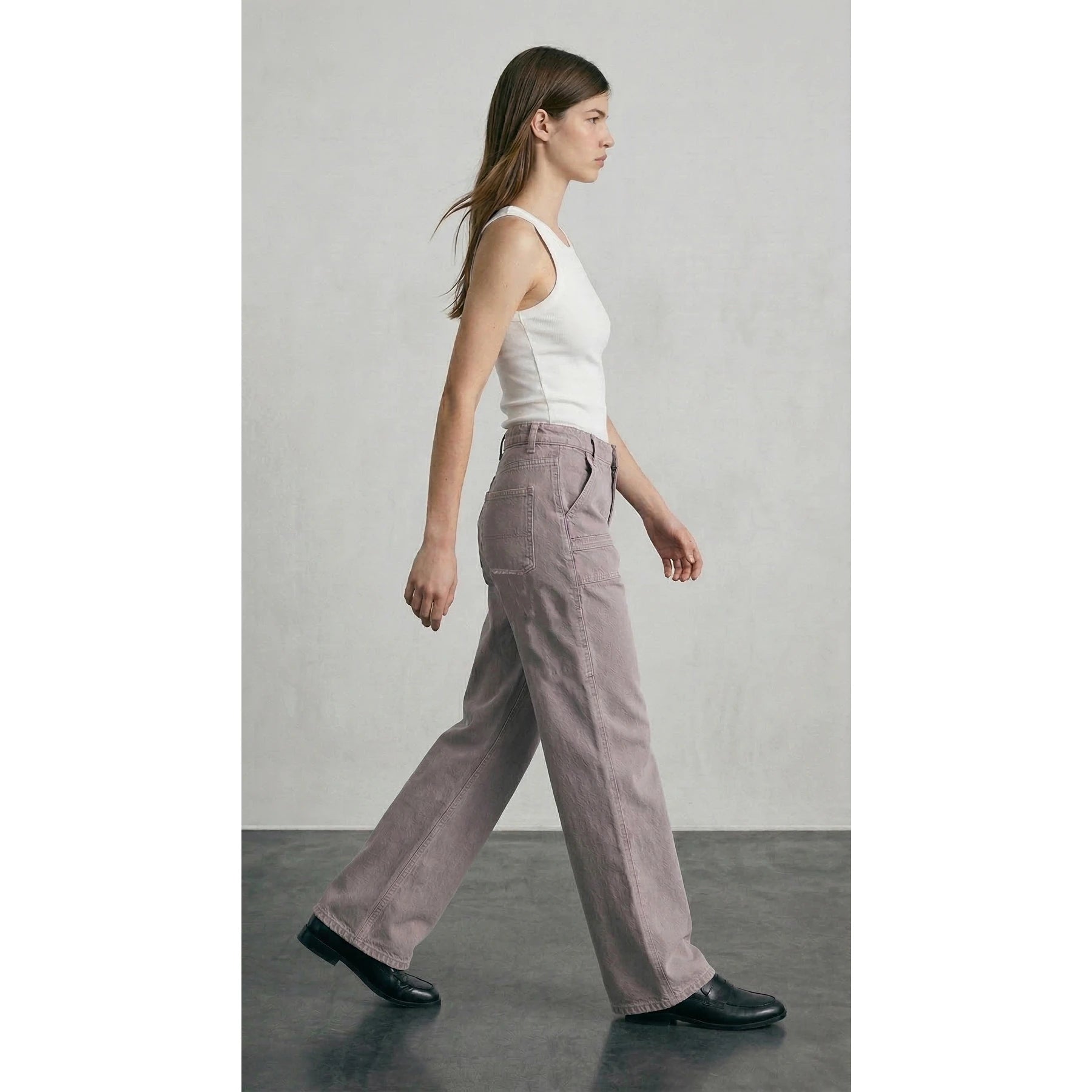 Lilac Wide Leg Jeans | Montivo Pakistan