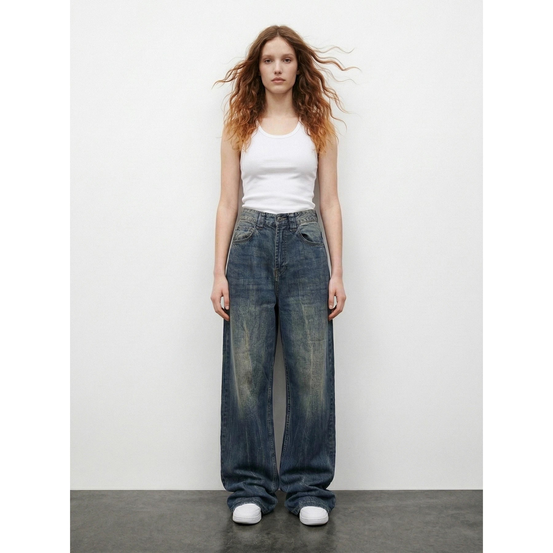 Dirty Blue Baggy Skater Jeans | Montivo Pakistan
