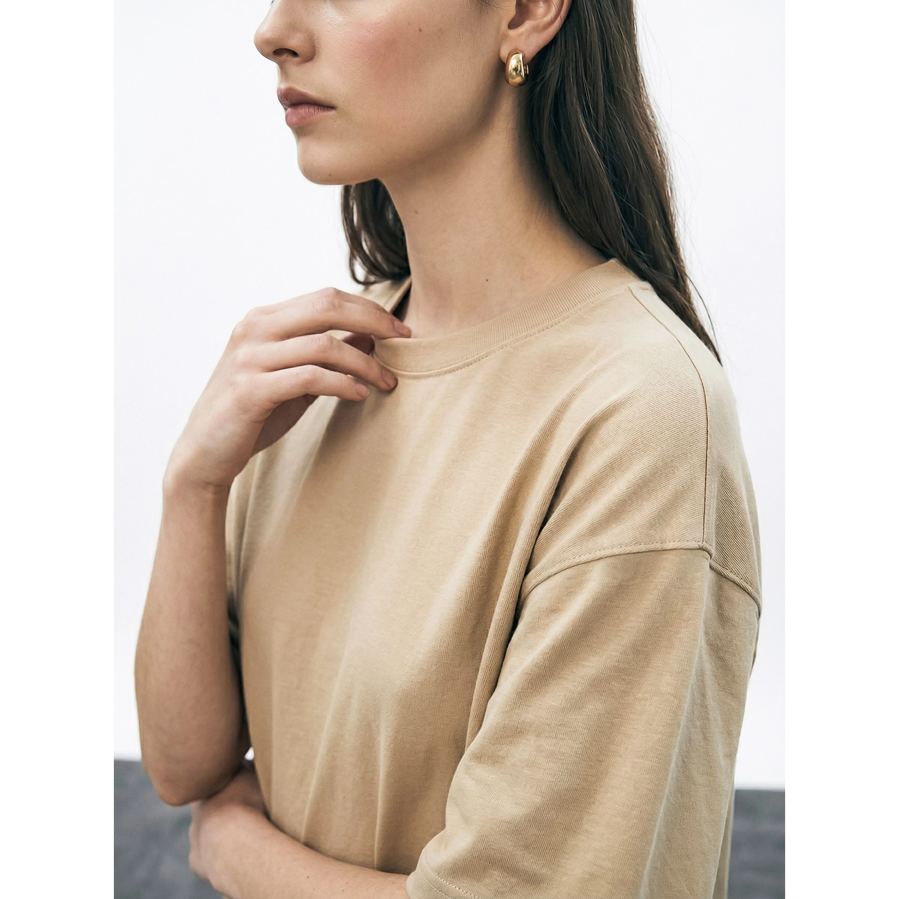 Wheat Oversized Maxi Dress | Montivo Pakistan