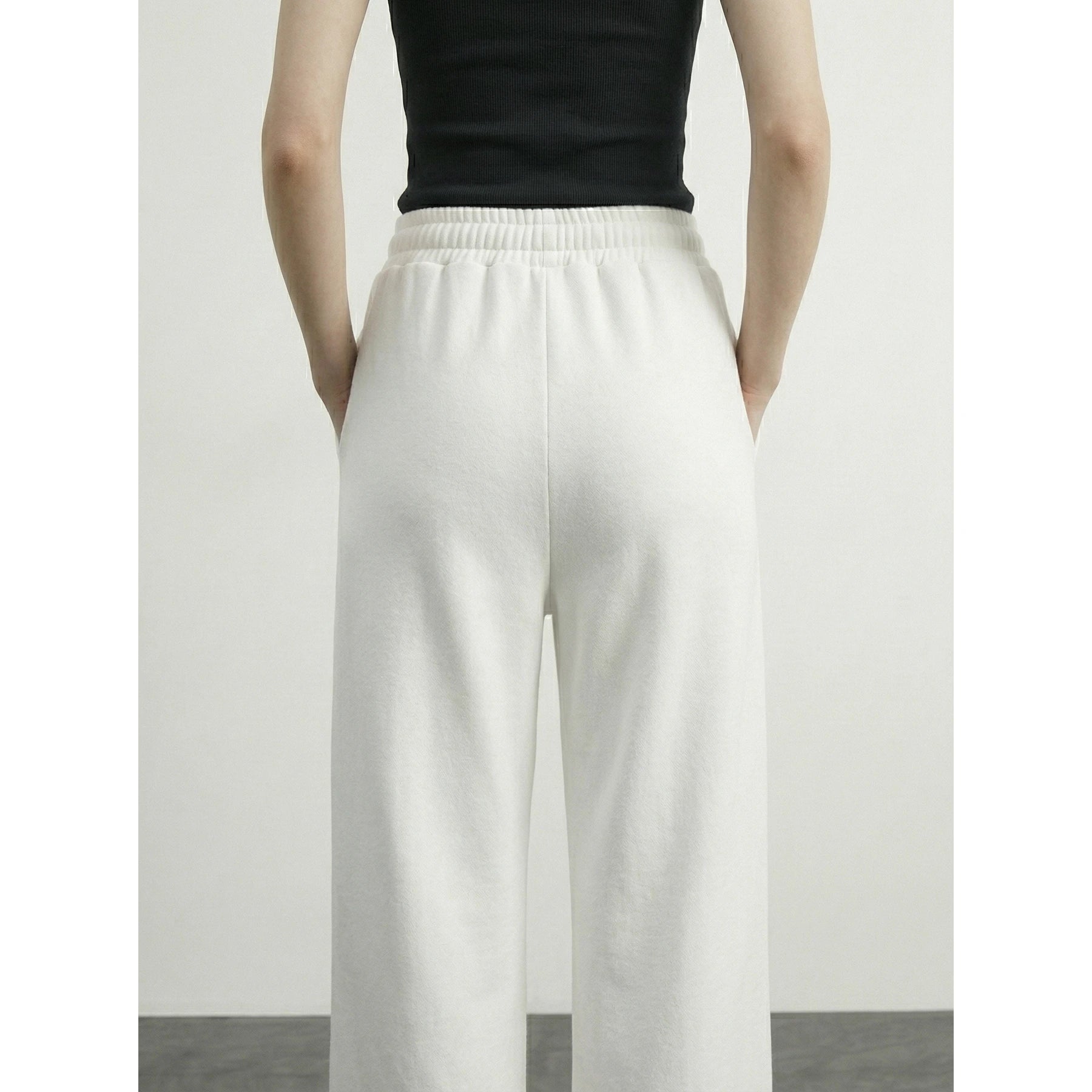 Off-White Front Seam Wide Leg Trousers | Montivo Pakistan