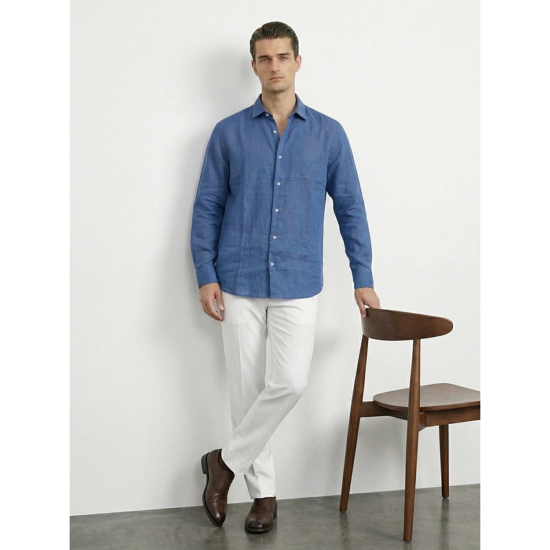 Blue Irish Linen Oversized Shirt | Montivo Pakistan