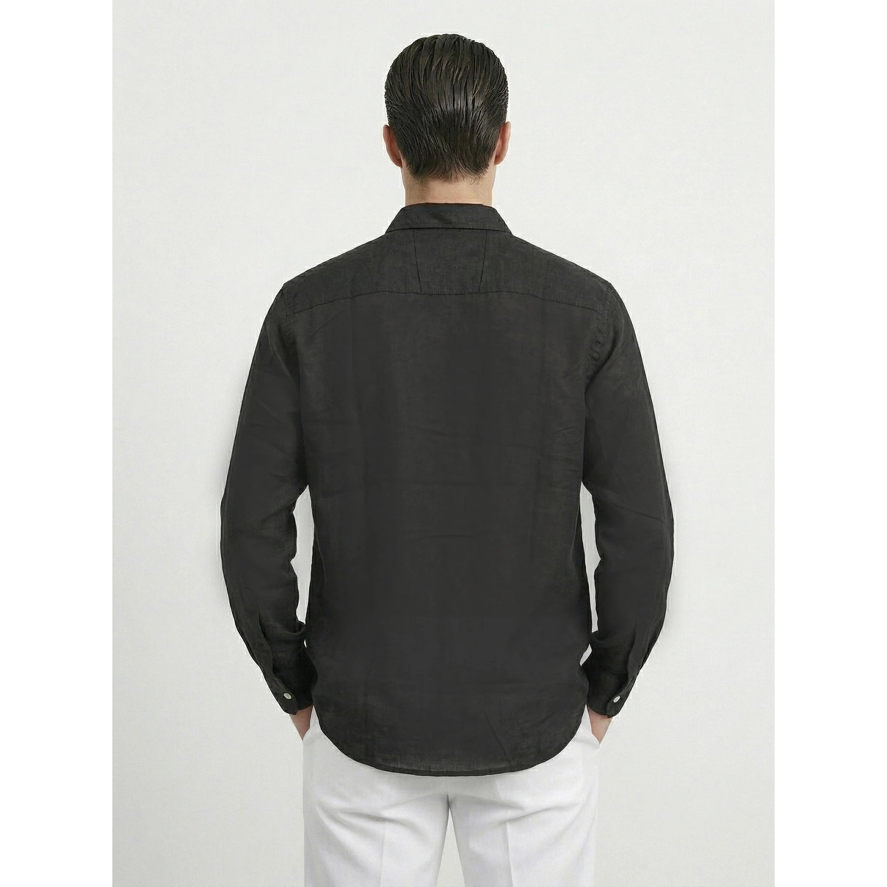 Black Irish Linen Oversized Shirt | Montivo Pakistan