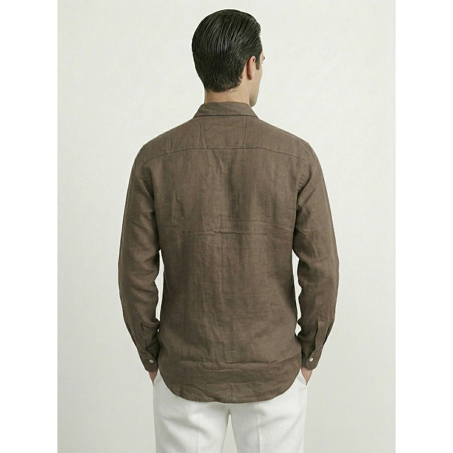 Brown Irish Linen Oversized Shirt | Montivo Pakistan