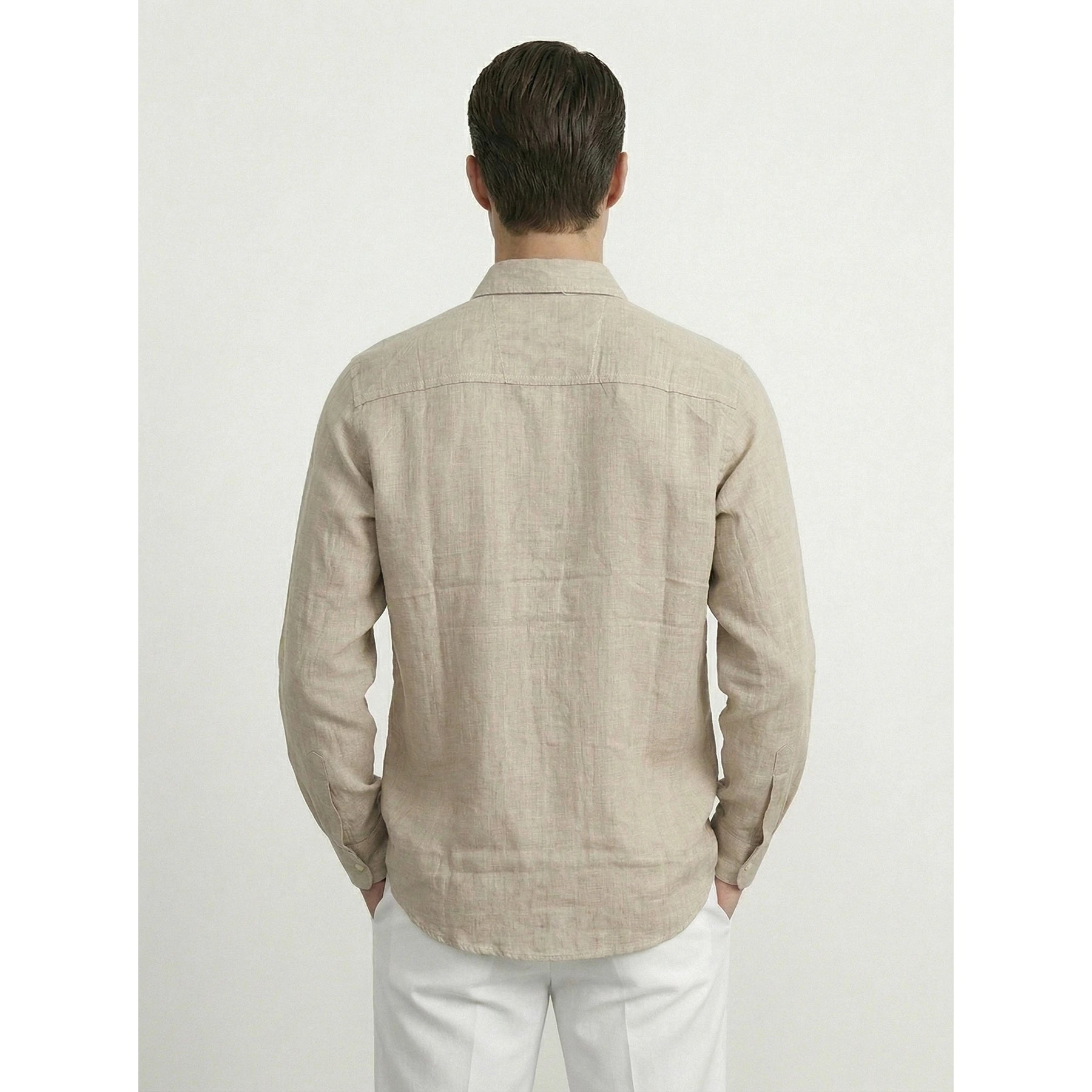 Beige Irish Linen Oversized Shirt | Montivo Pakistan