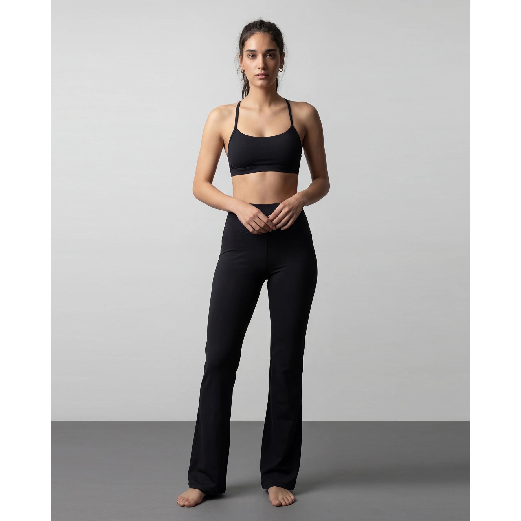 Black Flared Yoga Pants | Montivo Pakistan