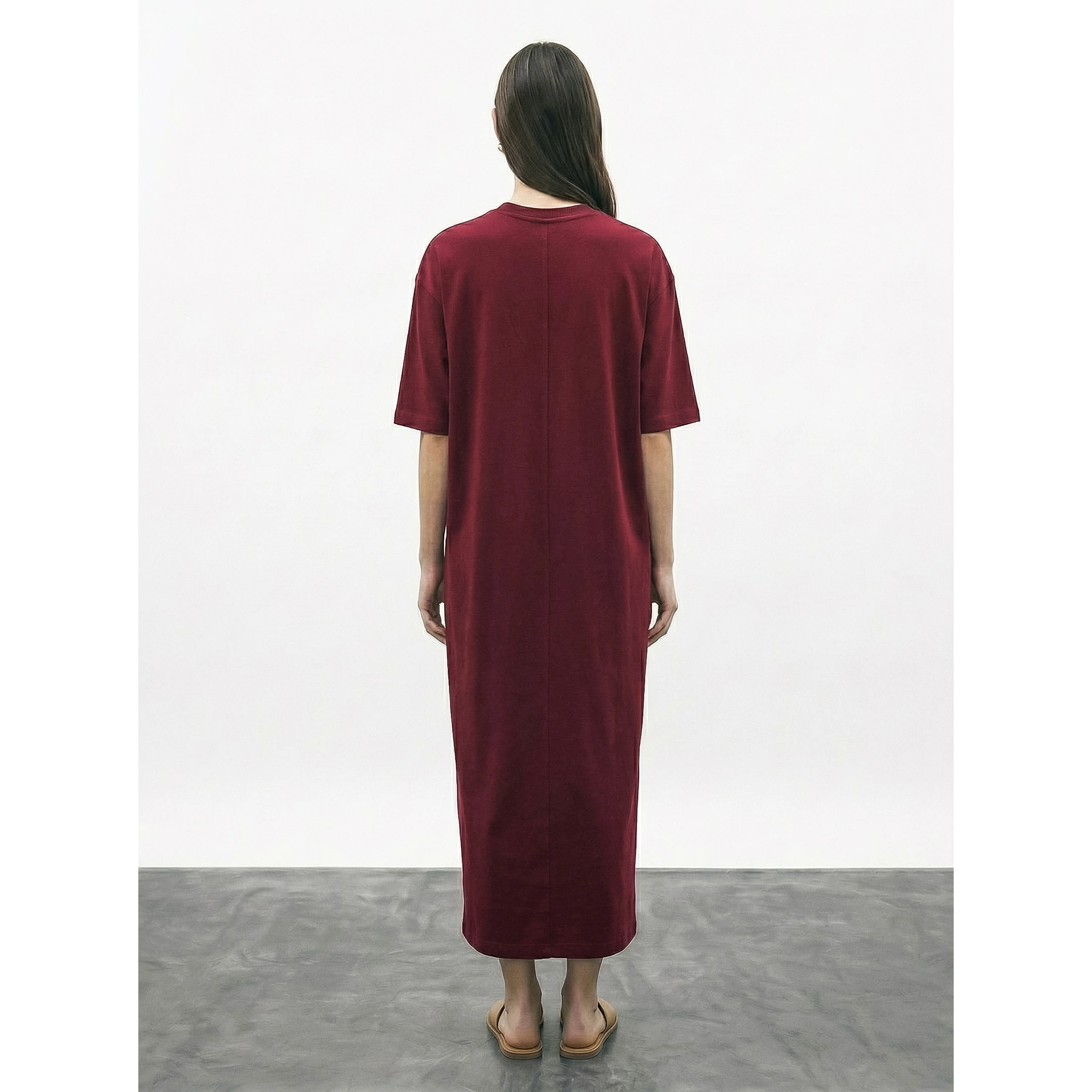 Burgundy Oversized Maxi Dress | Montivo Pakistan