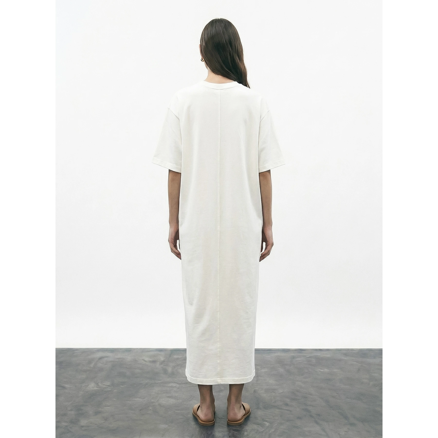 Off-White Oversized Maxi Dress | Montivo Pakistan