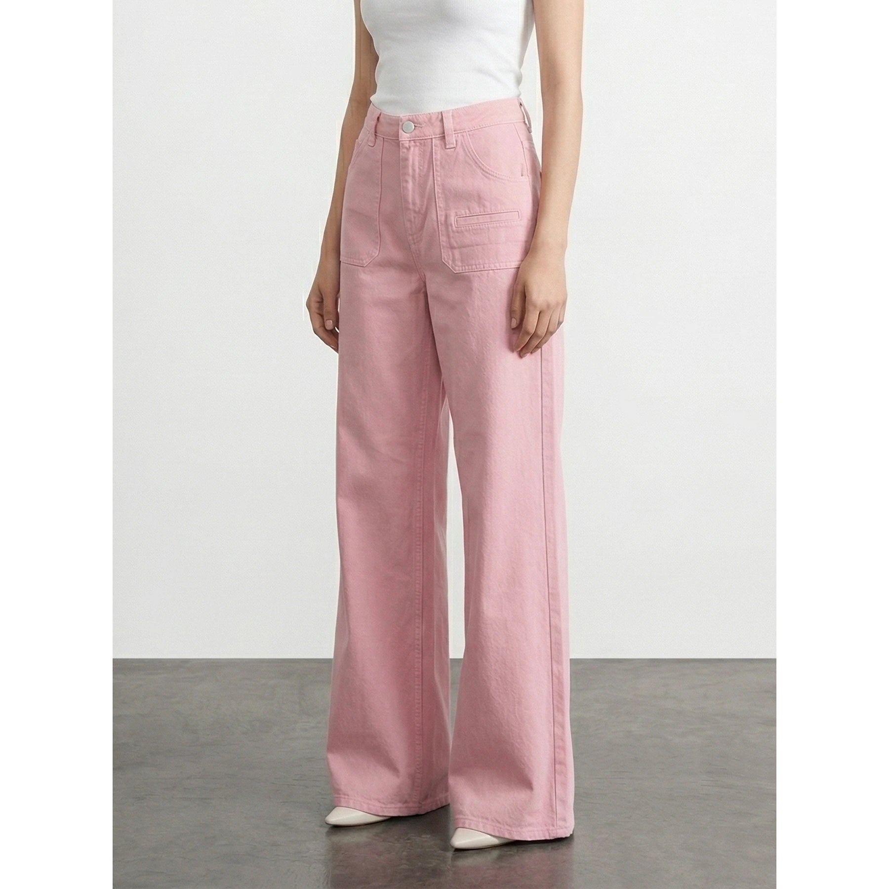 Pink Wide Leg Jeans | Montivo Pakistan