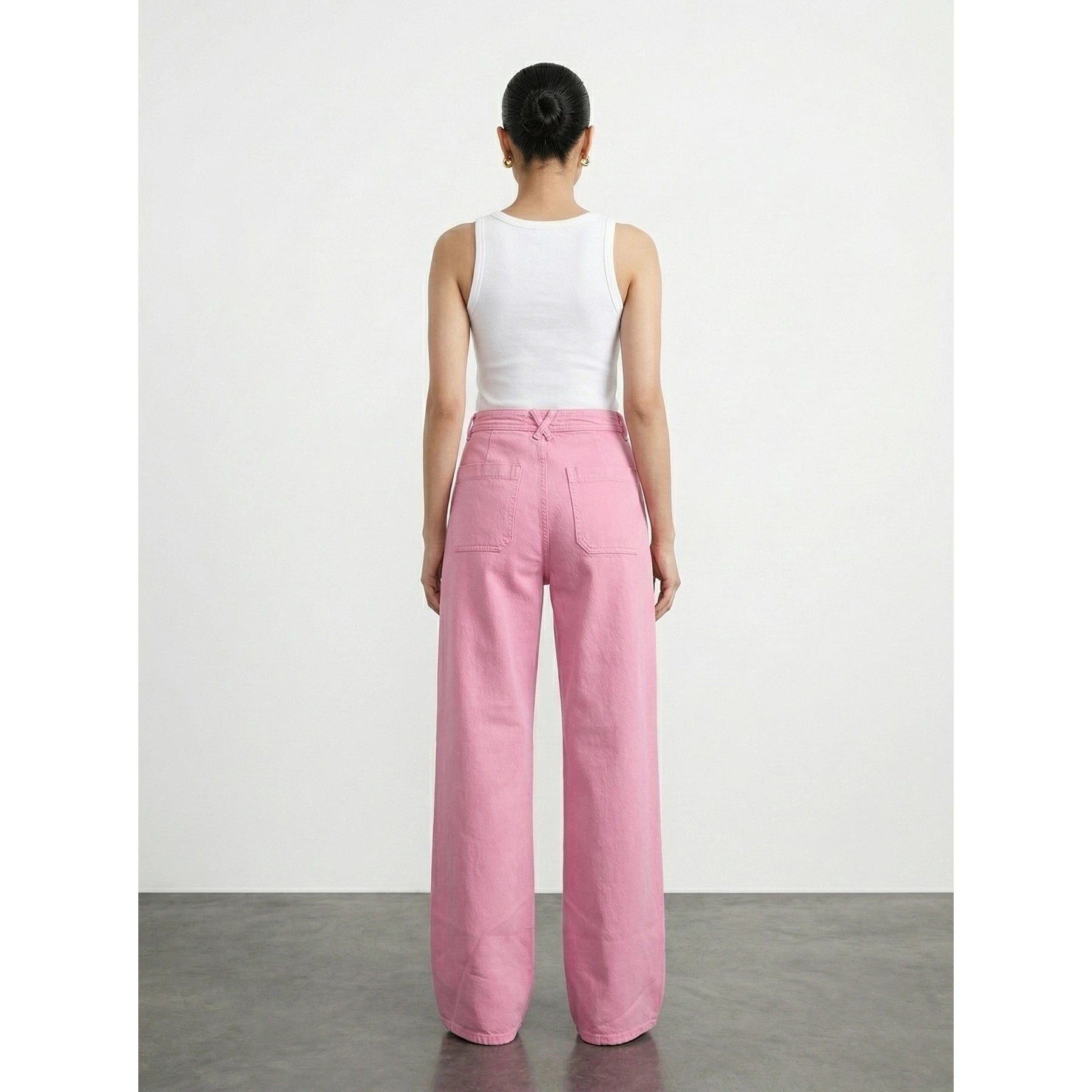 Pink Pockets Wide Leg Jeans | Montivo Pakistan