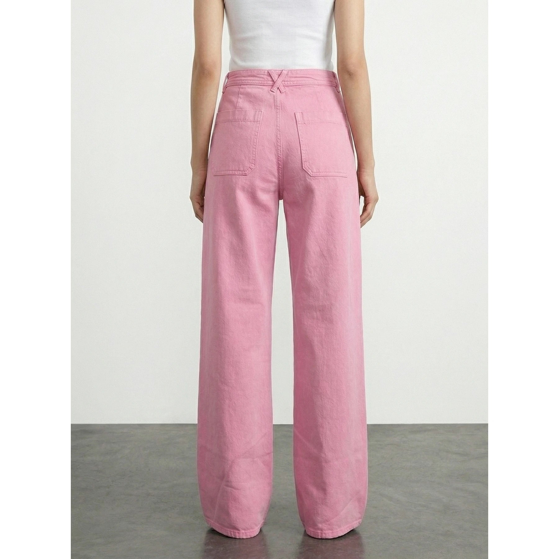 Pink Pockets Wide Leg Jeans | Montivo Pakistan