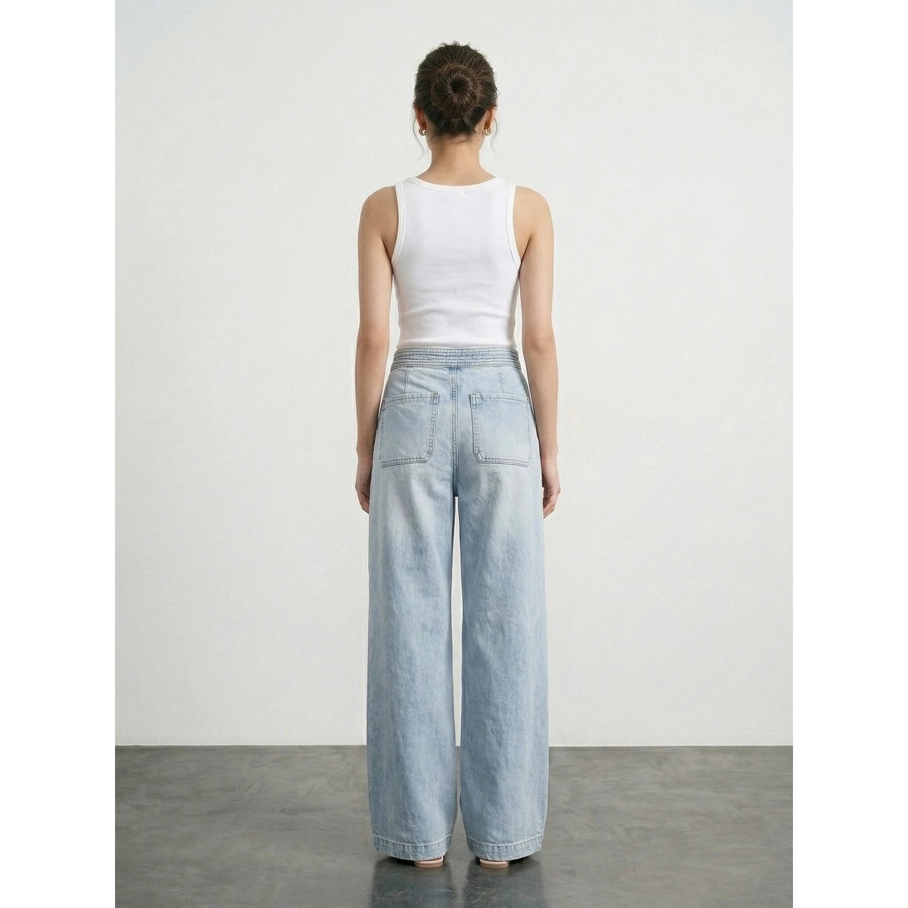 Light Blue Wide Leg Jeans | Montivo Pakistan