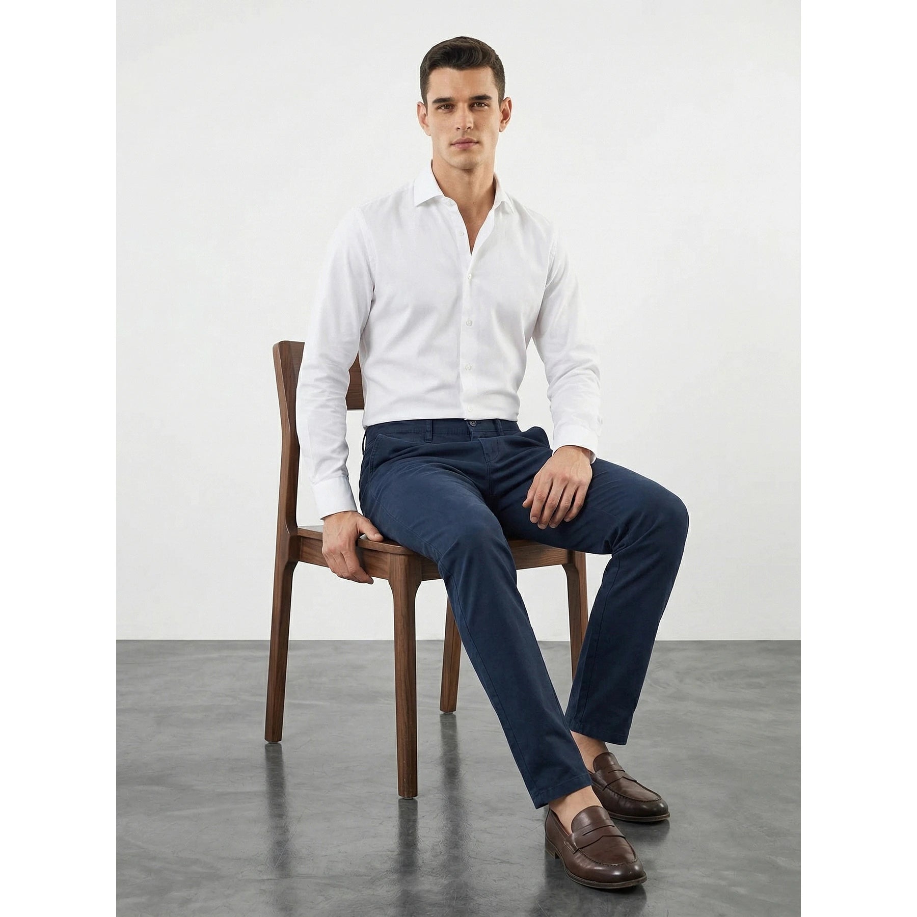 Navy Regular Fit Chinos | Montivo Pakistan