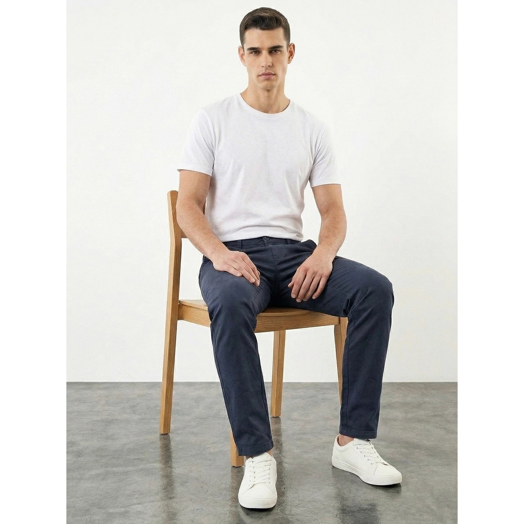 Navy Straight Fit Chinos | Montivo Pakistan