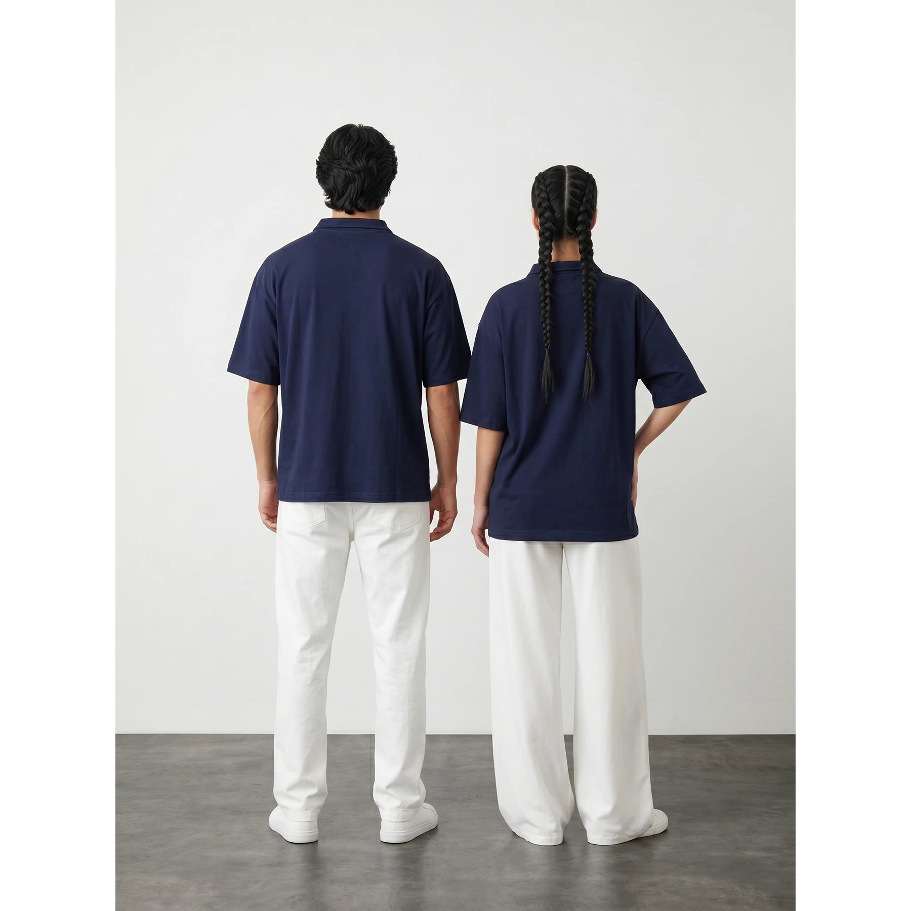 Navy Oversized Zipper Polo | Montivo Pakistan