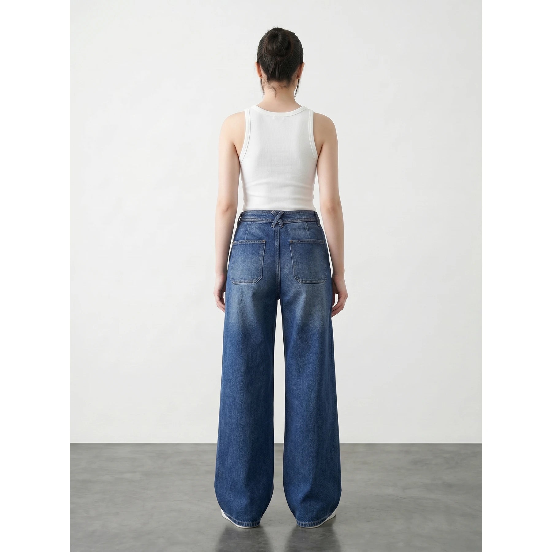 Mid Blue Wide Leg Jeans | Montivo Pakistan