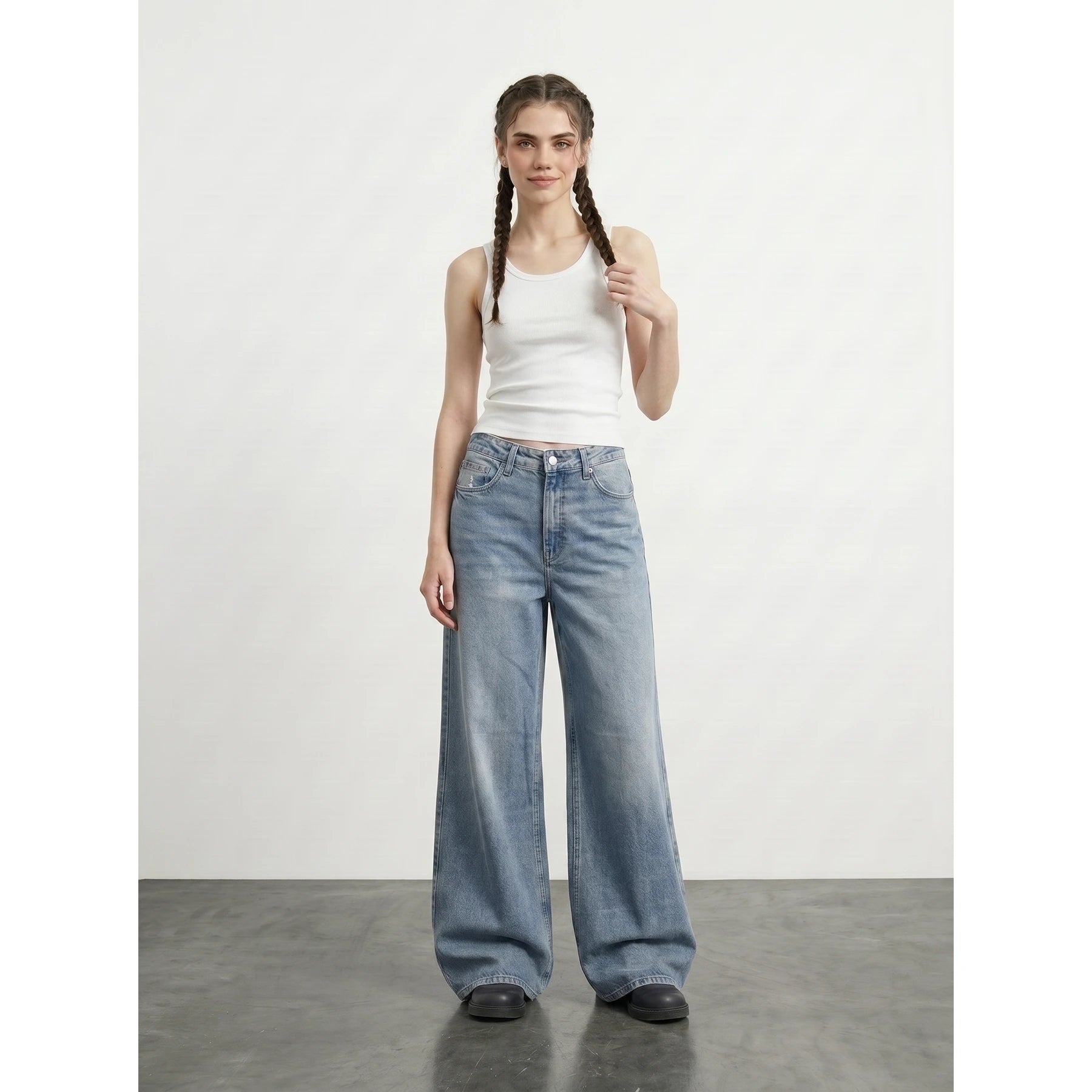 Light Blue Extra Wide Leg Jeans