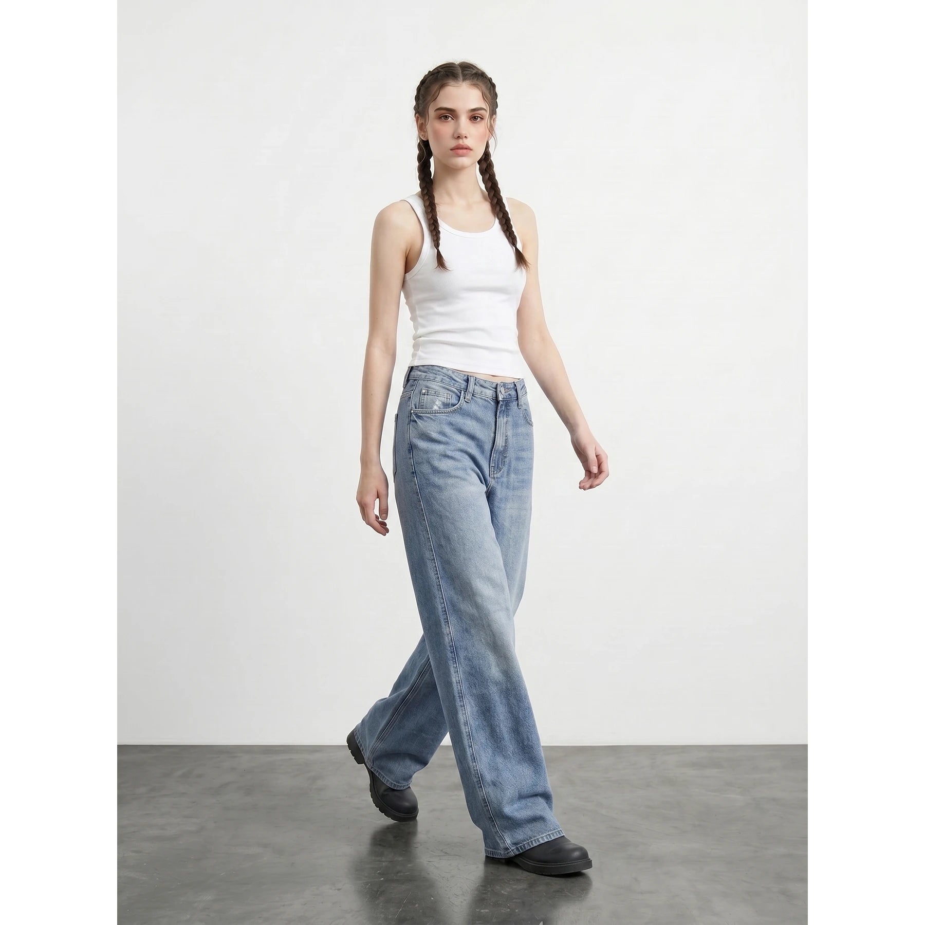 Light Blue Extra Wide Leg Jeans