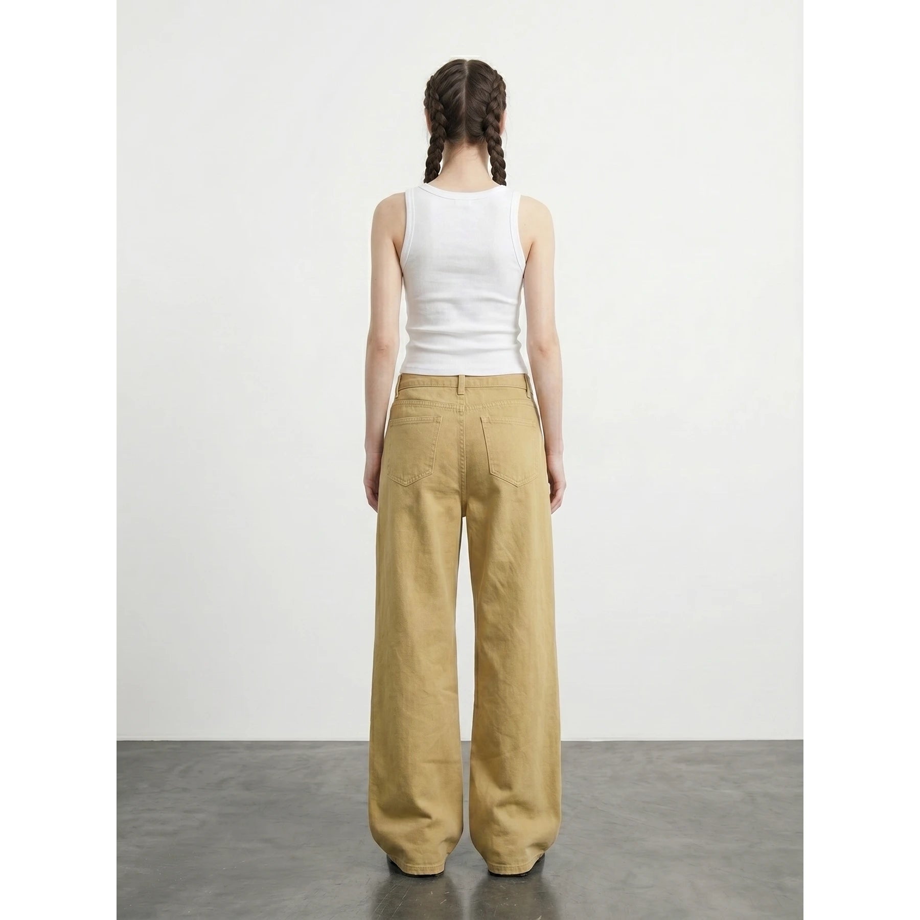 Mustard Wide Leg Jeans