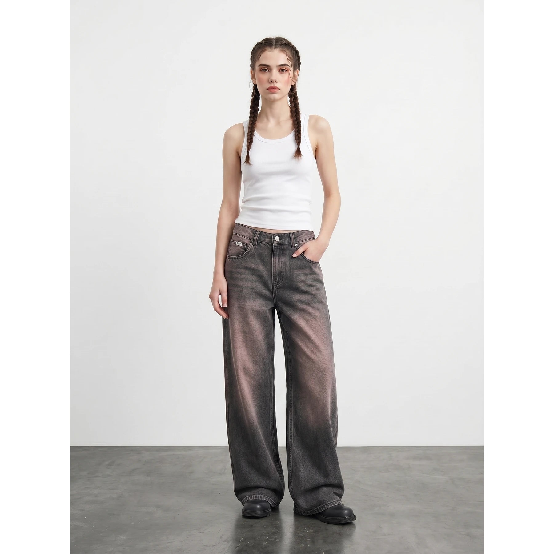 Vintage Charcoal Baggy Jeans