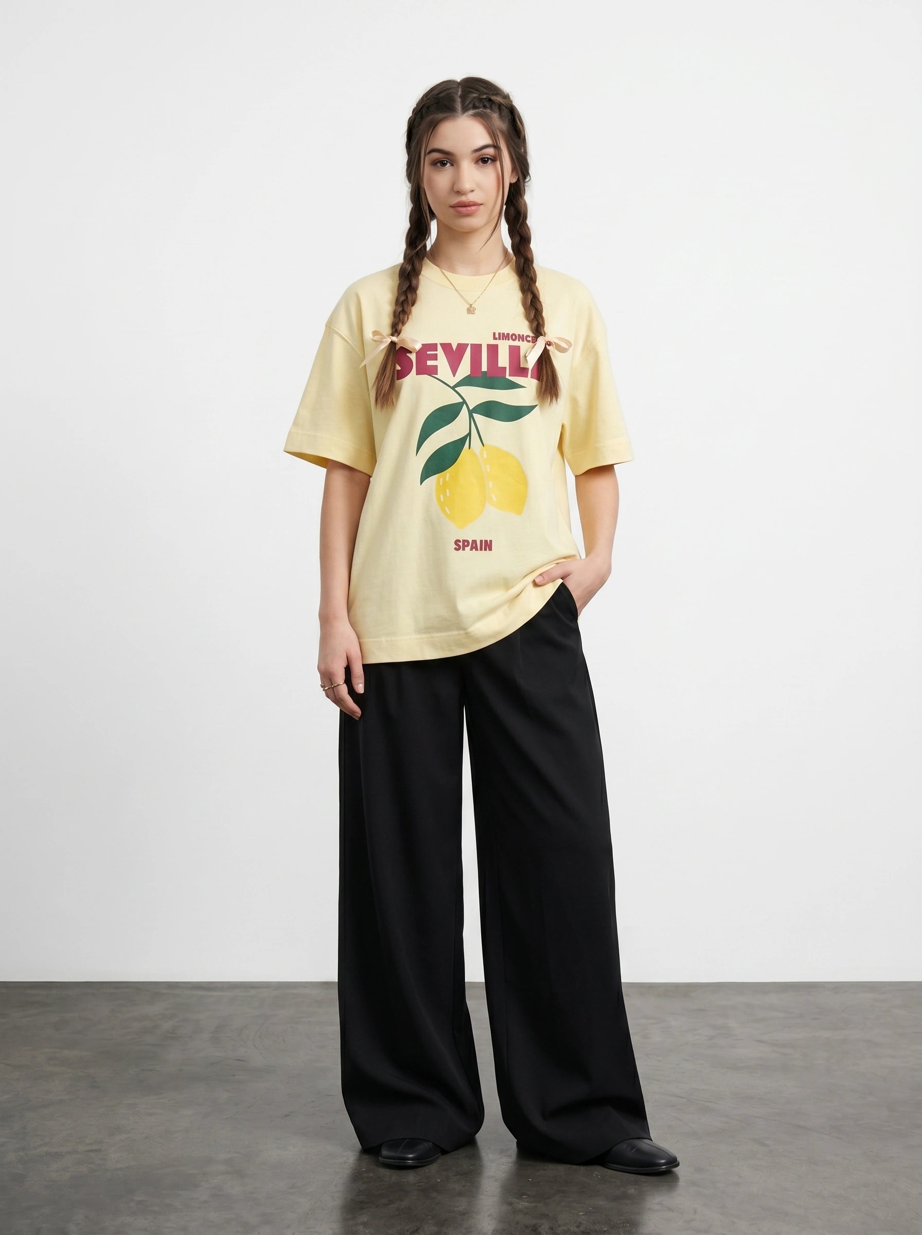 Lemon Seville Oversized Graphic Printed Tshirt | Montivo Pakistan