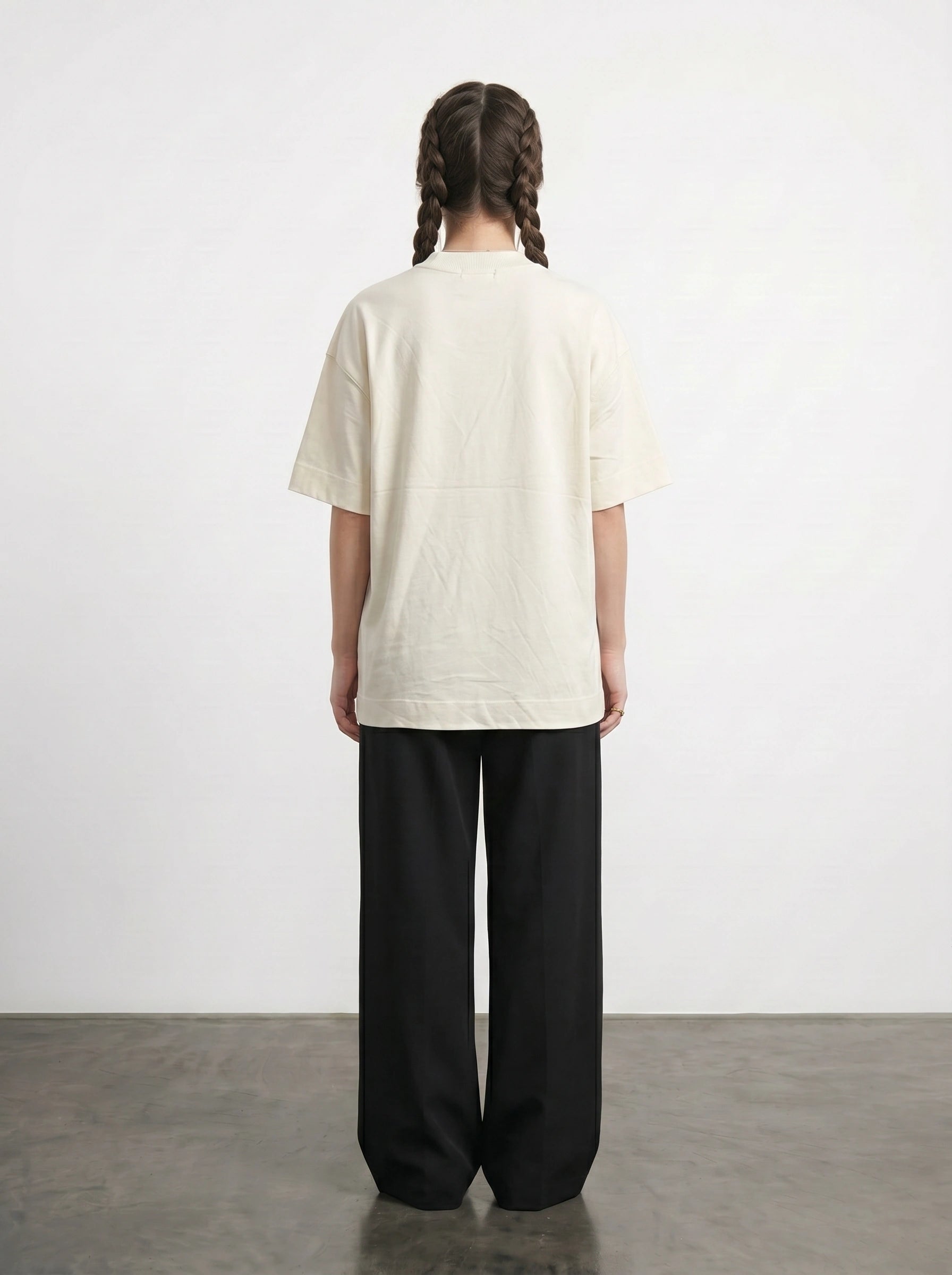 Ecru Santa Oversized Graphic Printed Tshirt | Montivo Pakistan