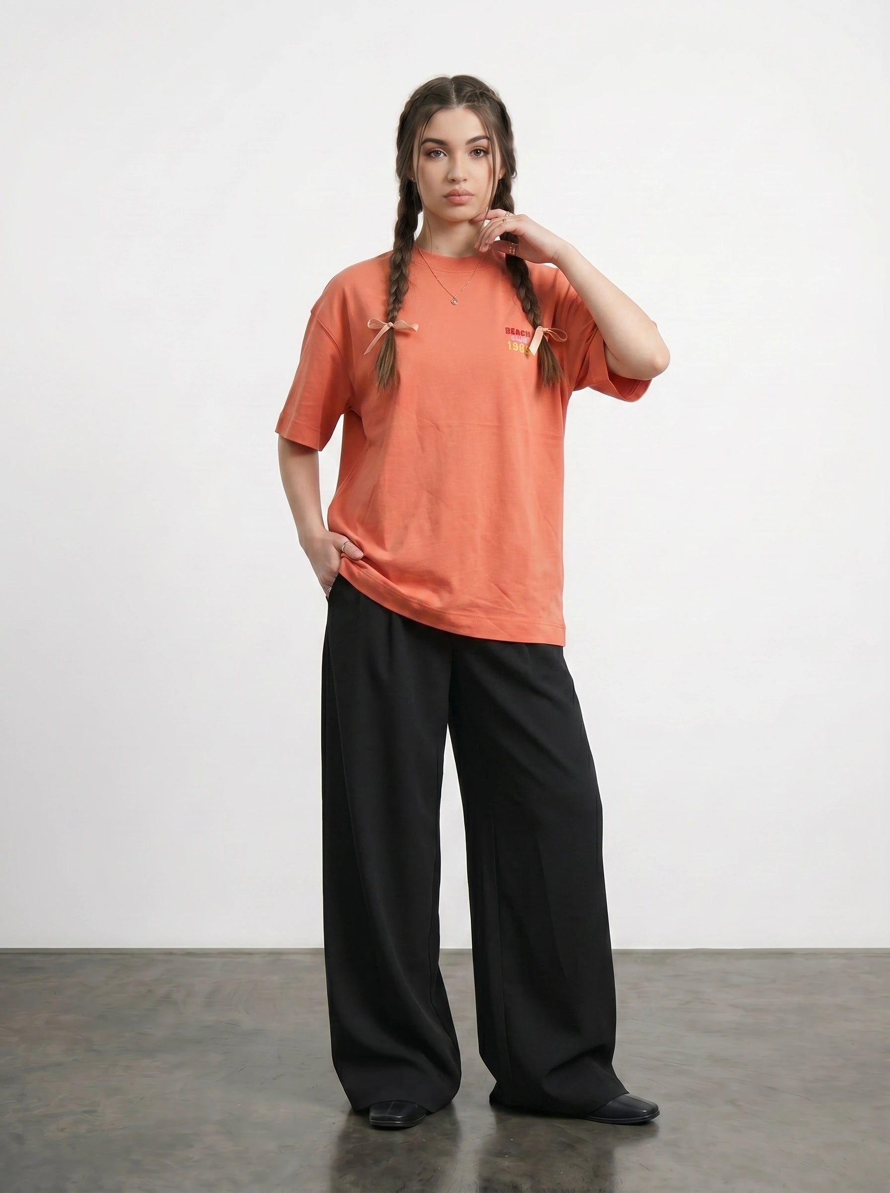 Orange Beach Club Oversized Graphic Printed Tshirt | Montivo Pakistan