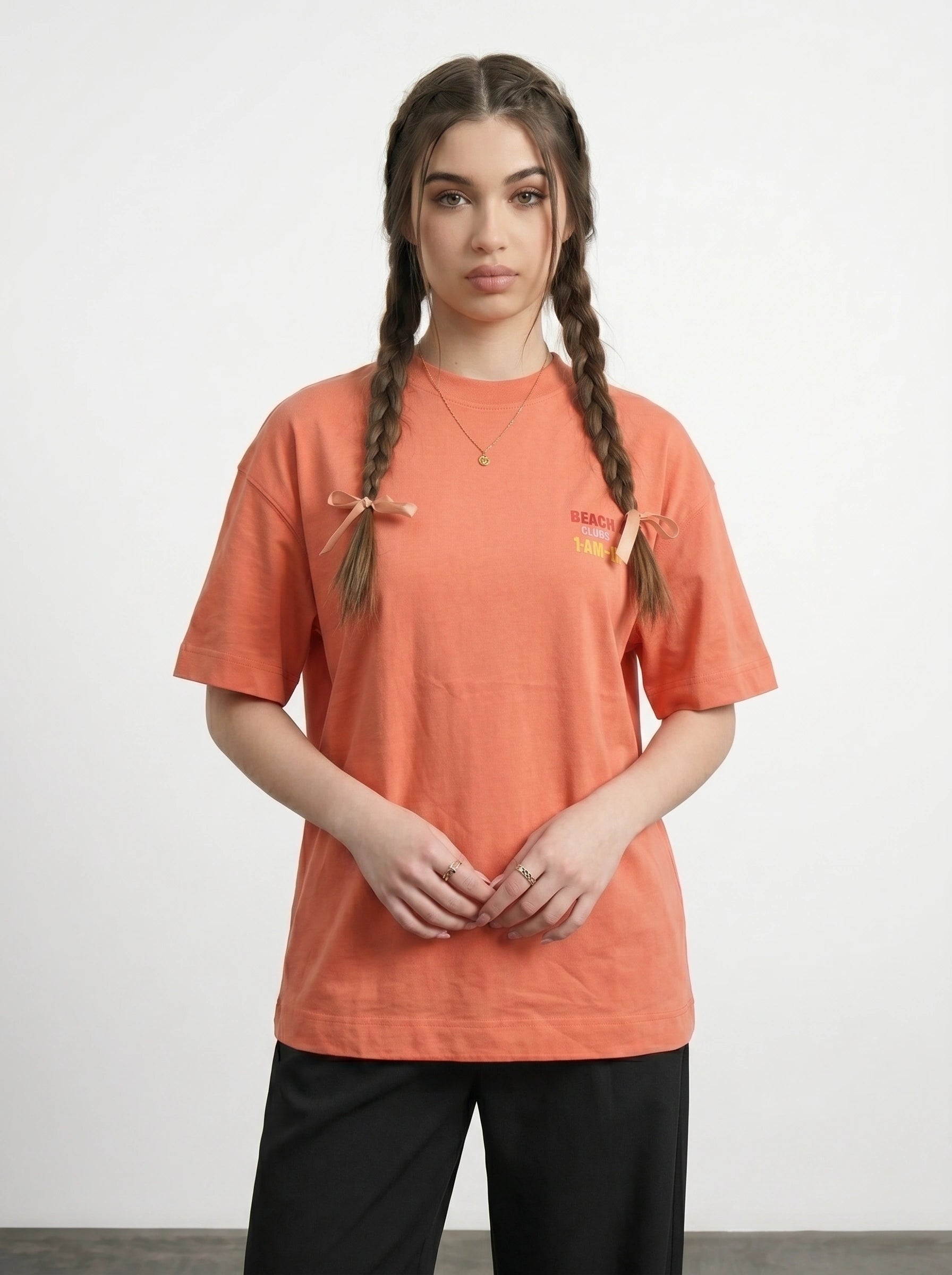 Orange Beach Club Oversized Graphic Printed Tshirt | Montivo Pakistan