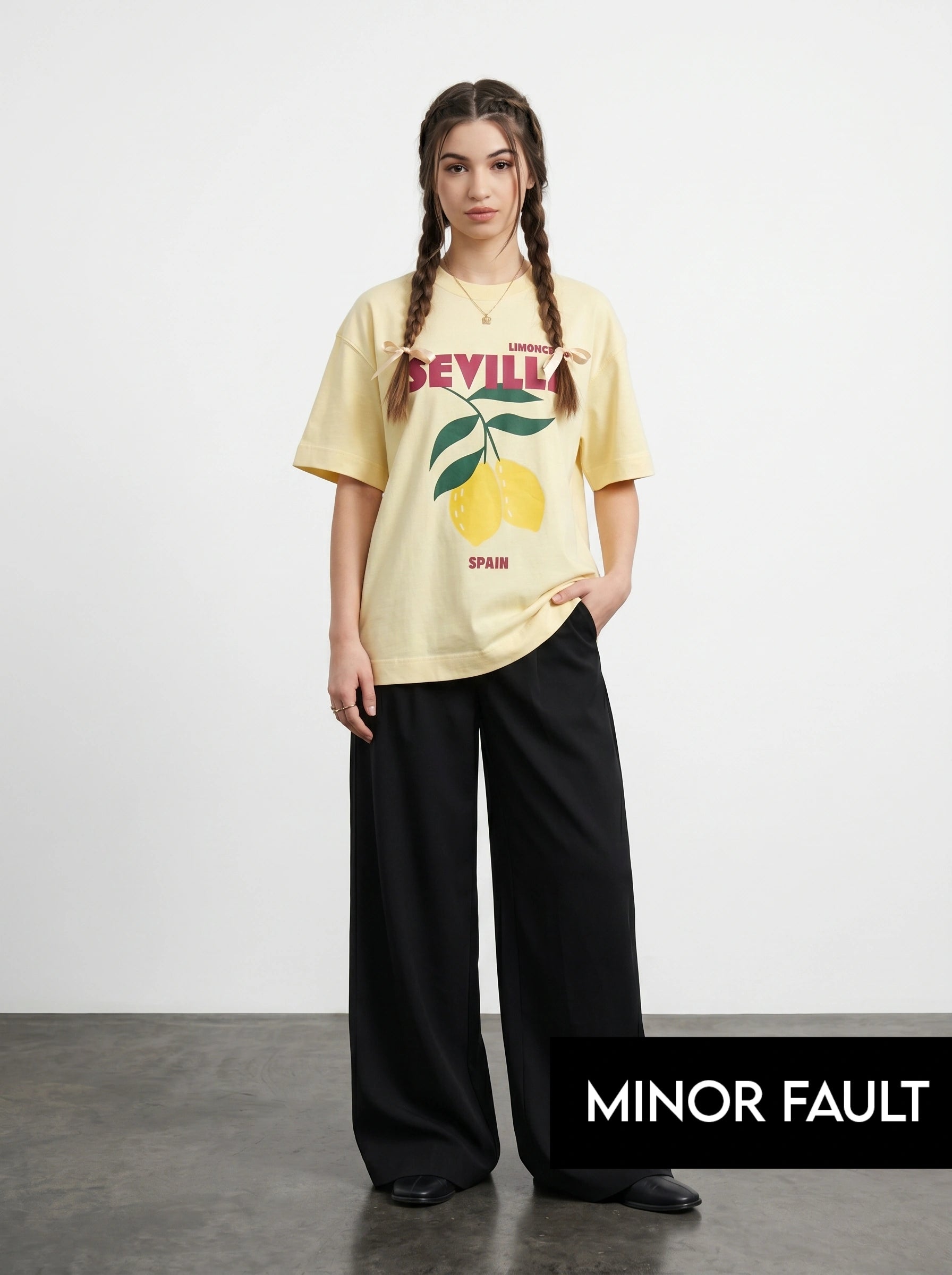 (Minor Fault) Lemon Seville Oversized Graphic Printed Tshirt