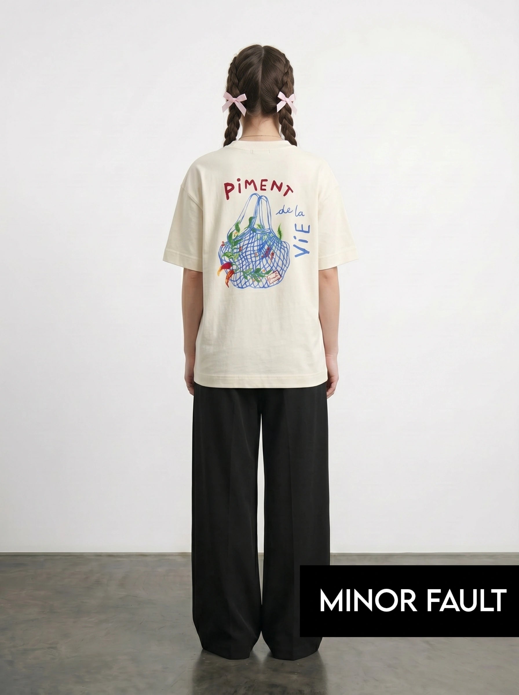 (Minor Fault) Ecru Oversized Graphic Printed Tshirt