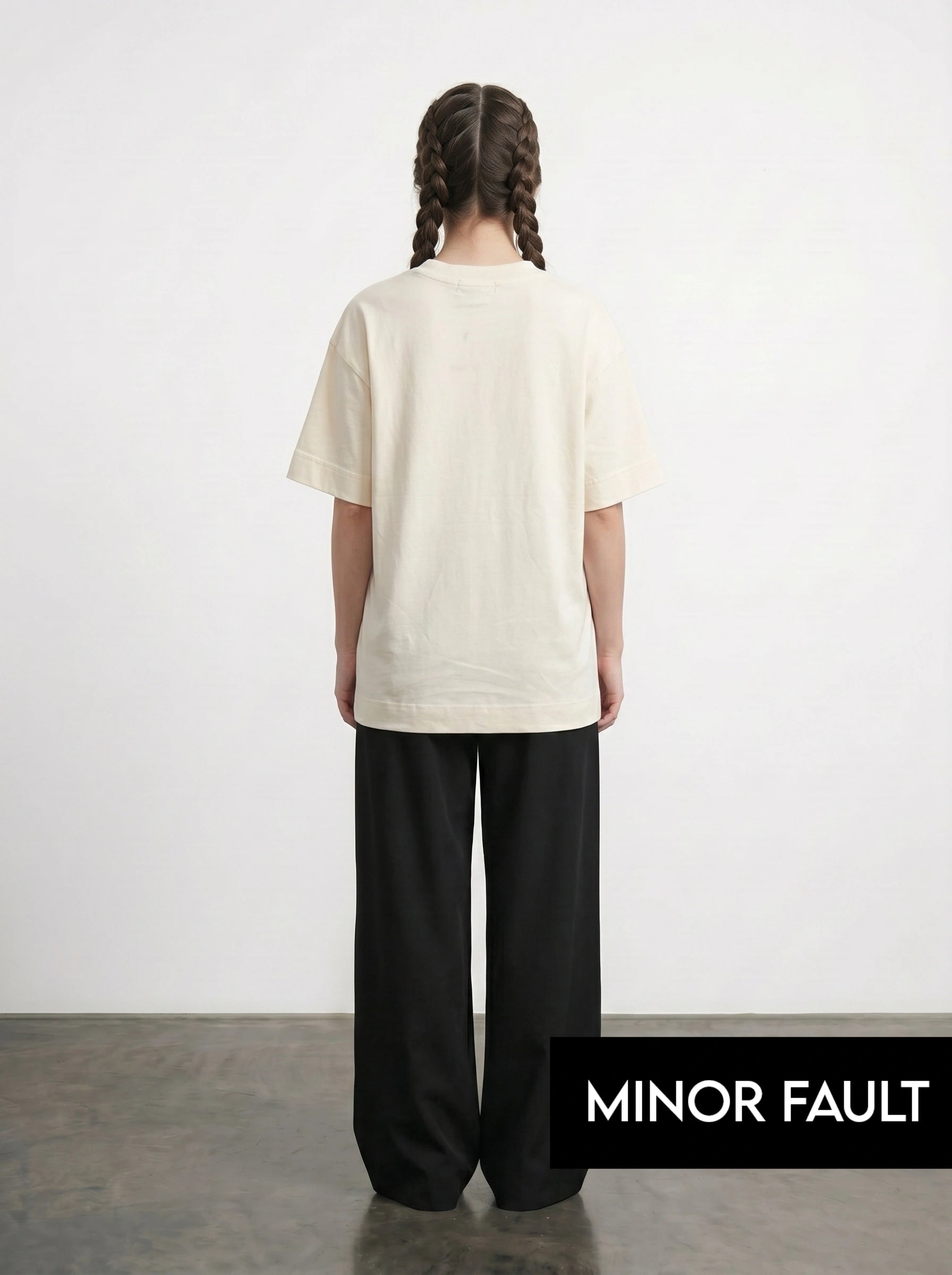 (Minor Fault) Ecru Chin Oversized Graphic Printed Tshirt