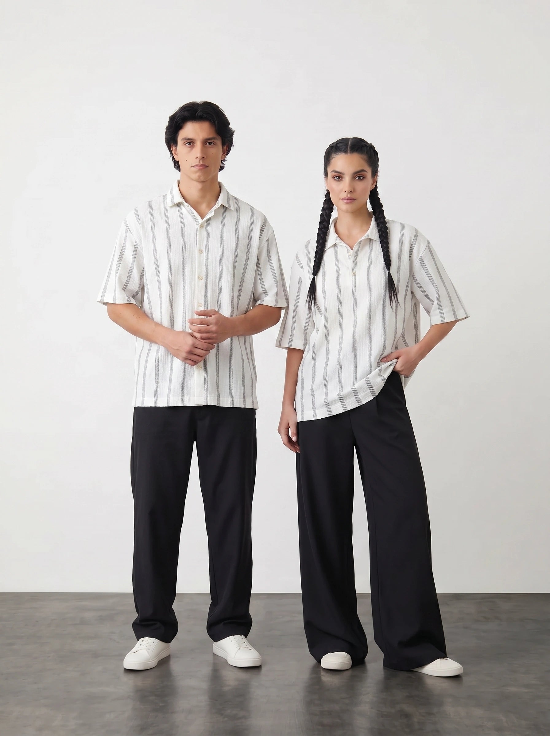 White Oversized Box Fit Shirt