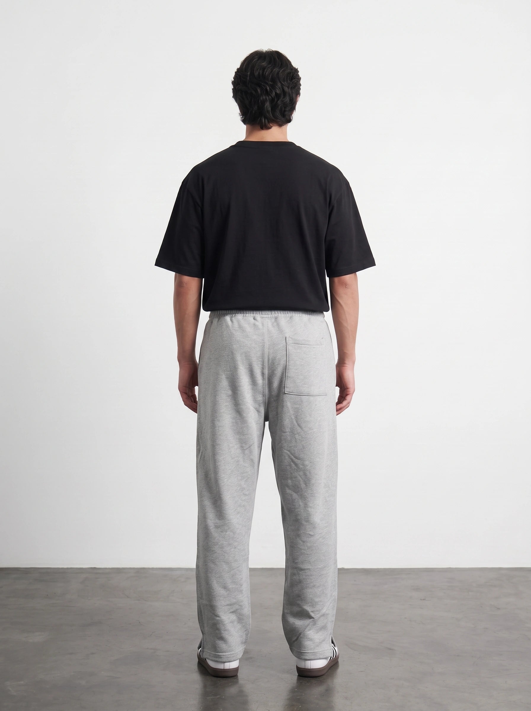 Haider Grey Straight Fit Split Hem Trousers