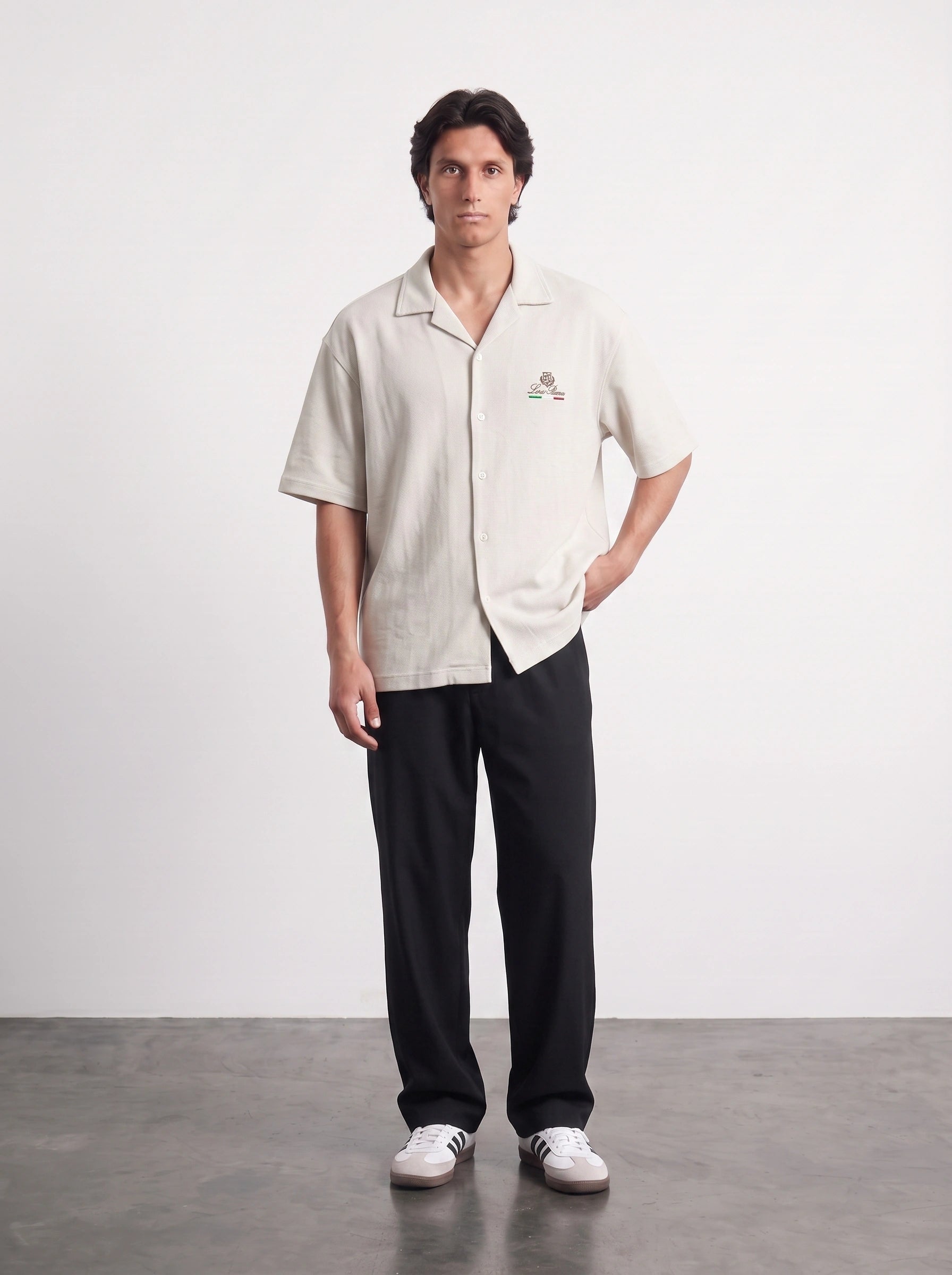 Ecru Oversized Textured Shirt