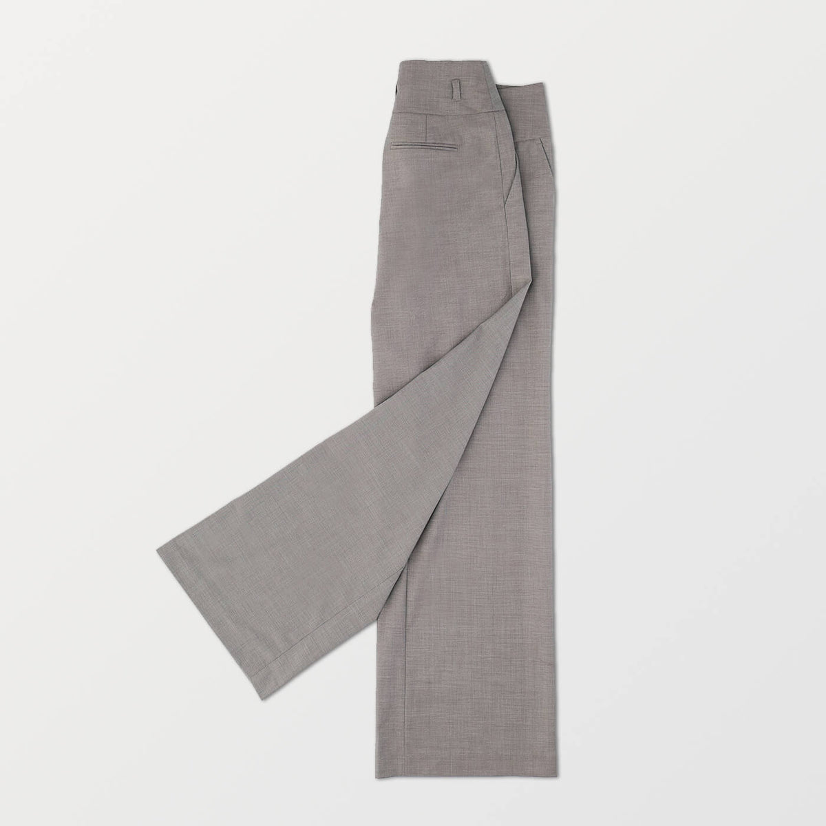 Grey Wide Leg Long Trousers – Montivo