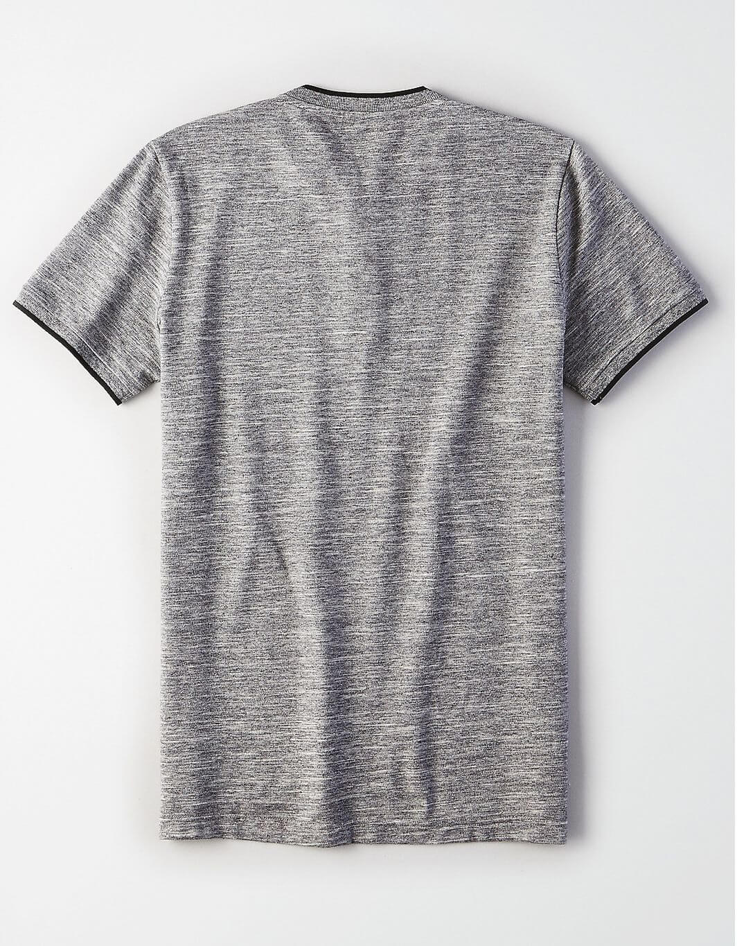 American Eagle Grey French Collar Polo | Montivo Pakistan