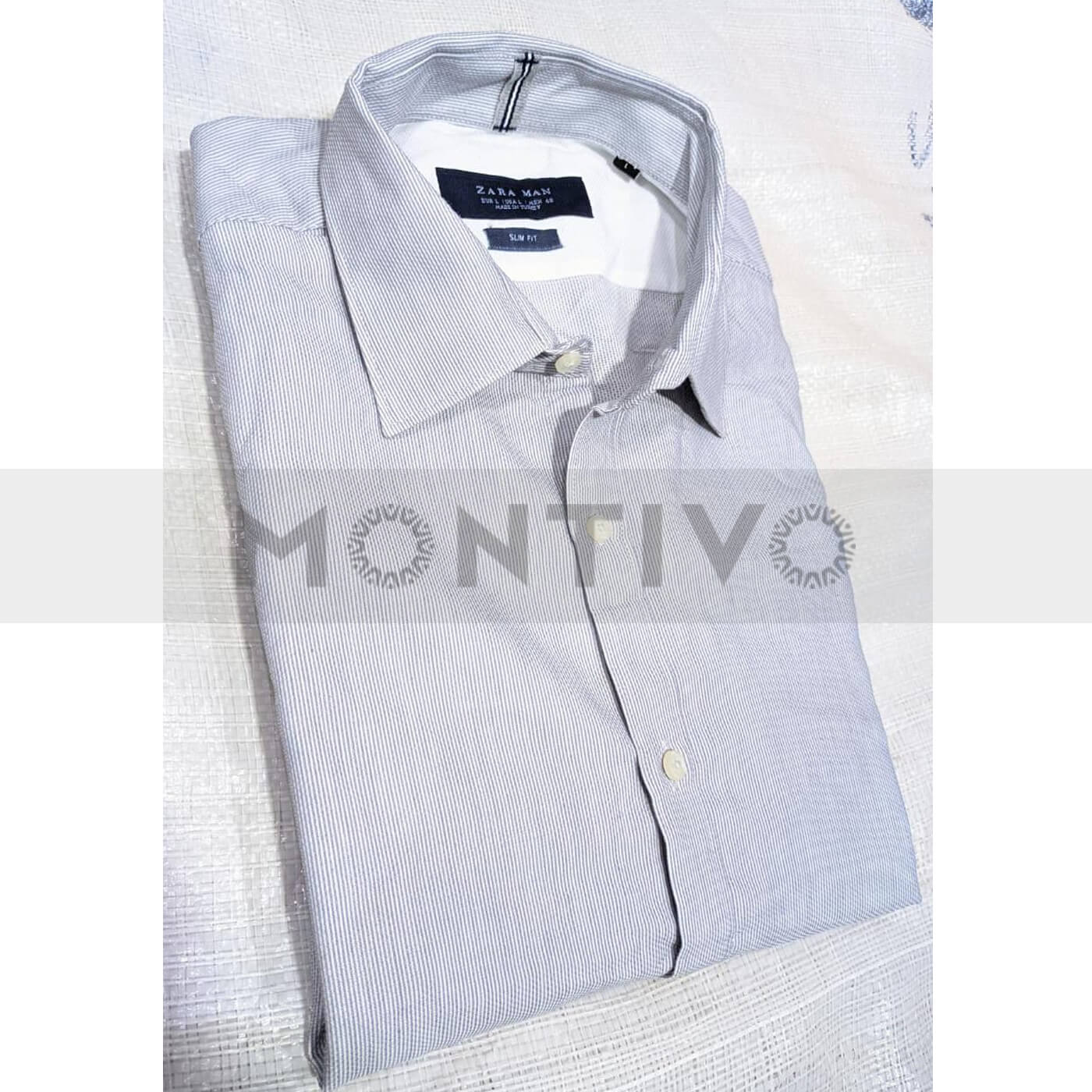 Zara Premium quality textured grey shirt | Montivo Pakistan