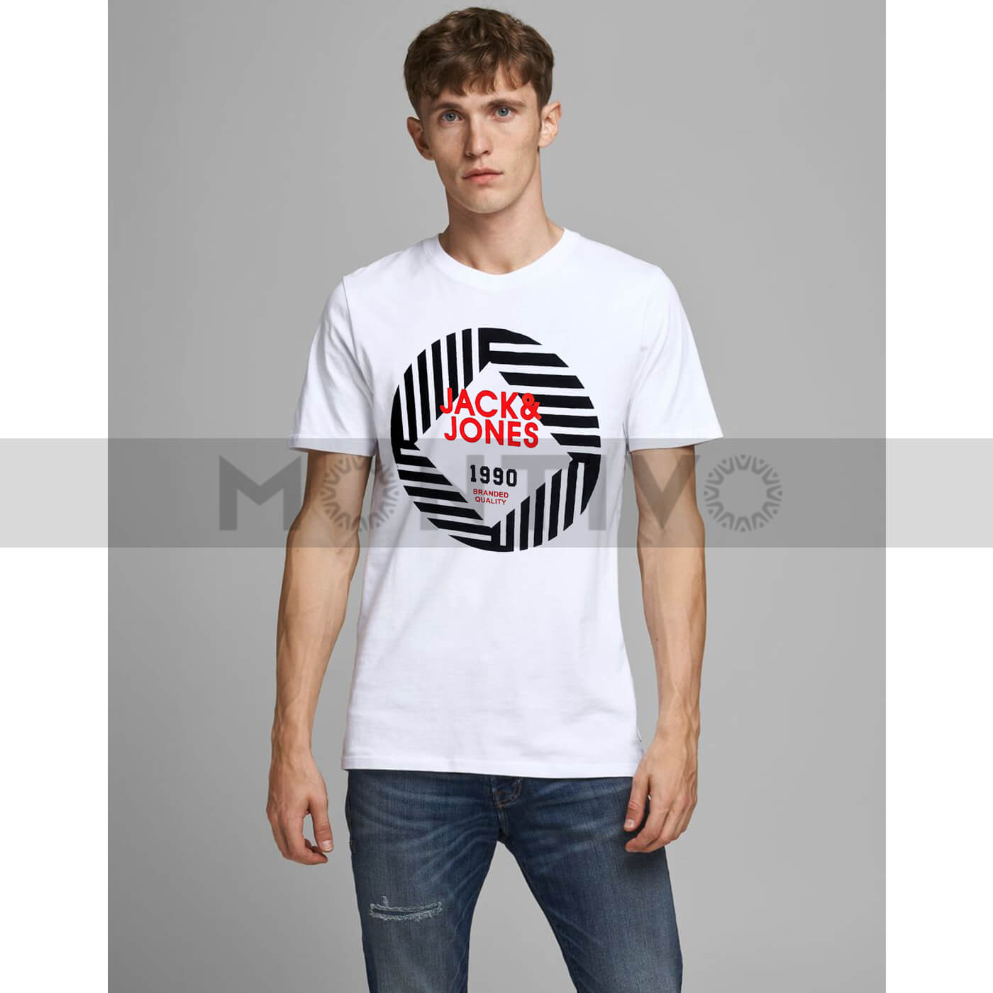 JJ White Printed Graphic Tee | Montivo Pakistan