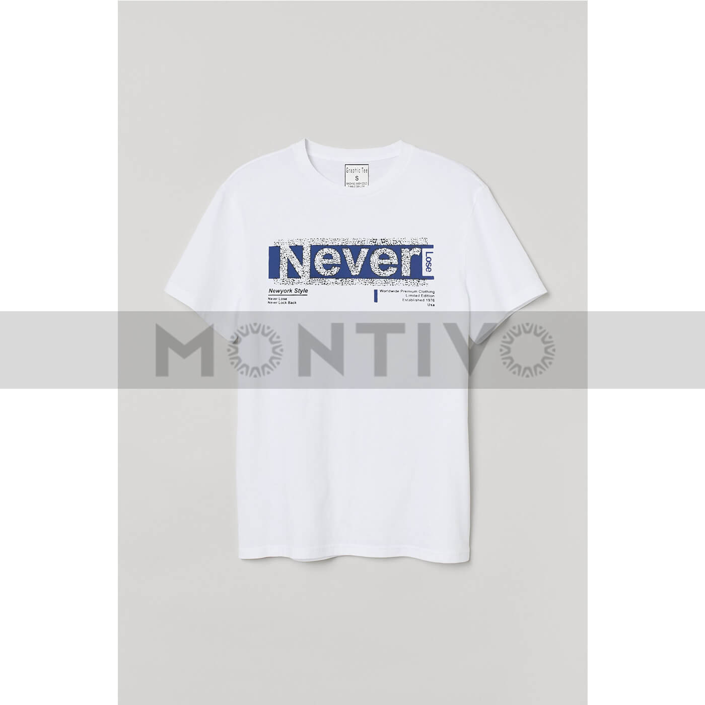 Never Lose White Graphic Tee | Montivo Pakistan
