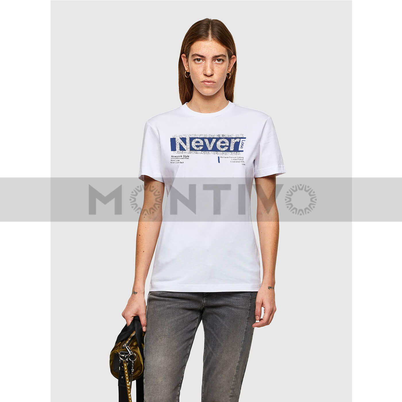 Never Lose White Graphic Tee | Montivo Pakistan