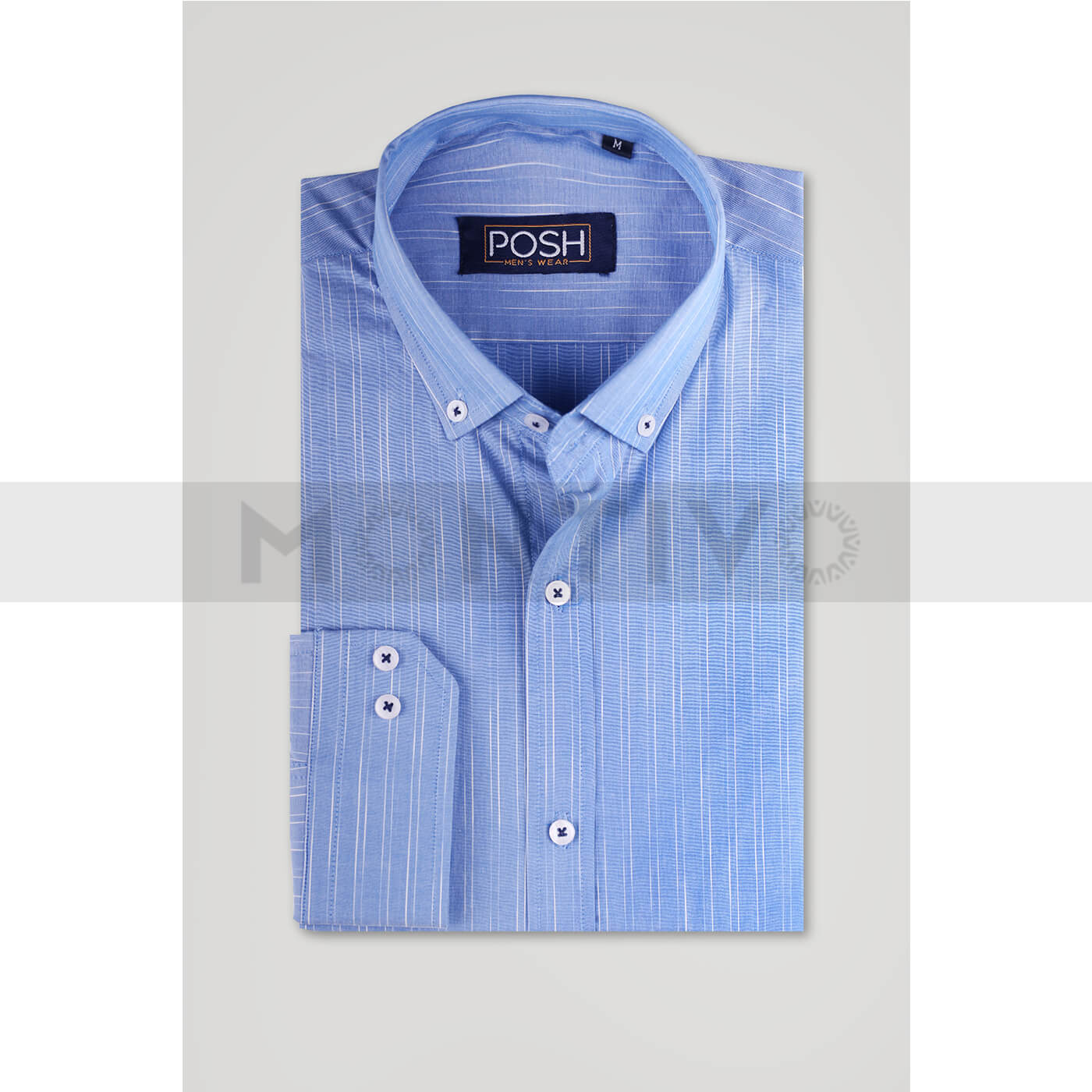 Blue Stripe Cotton Shirt | Montivo Pakistan